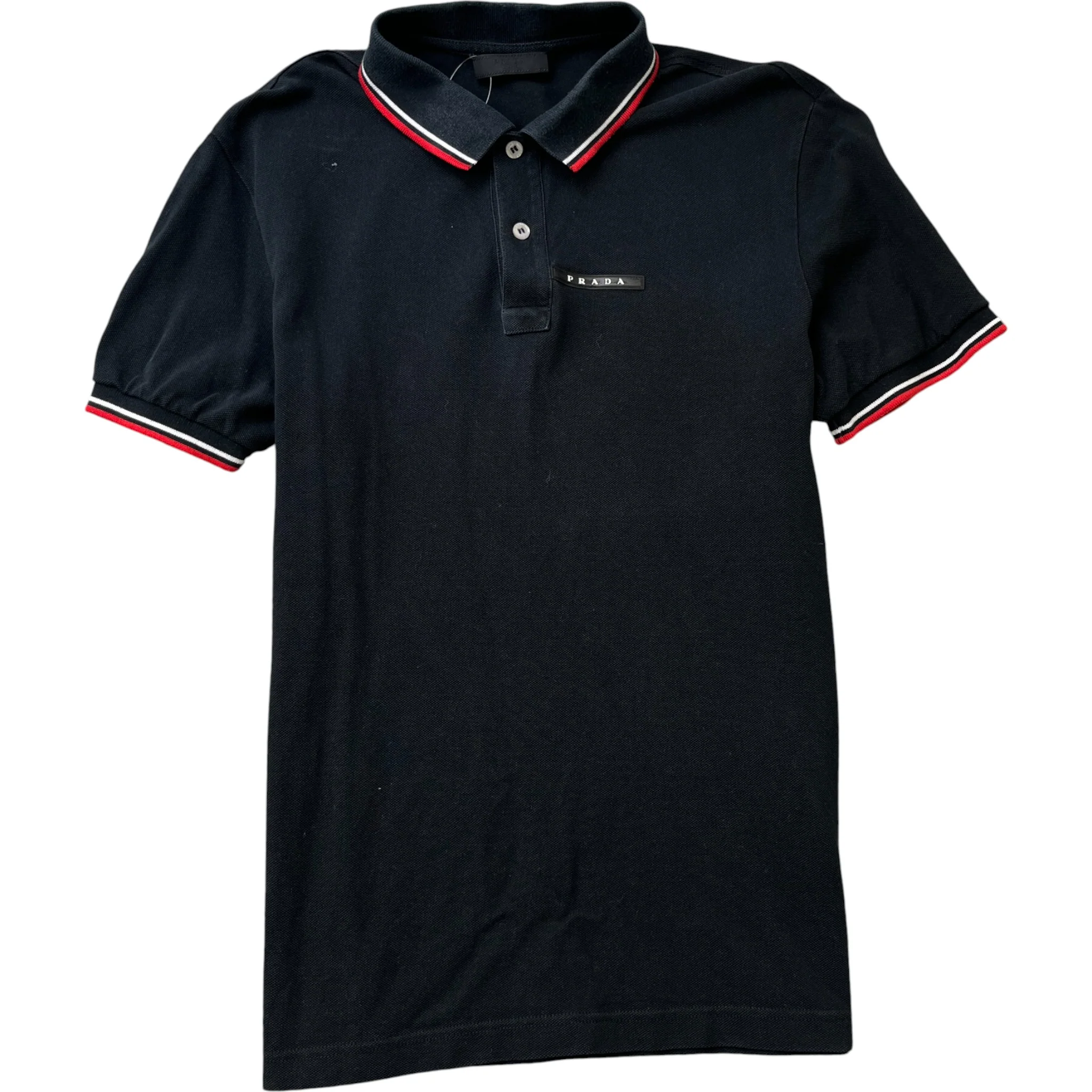 Men's Tab Logo Polo Shirt Black Size L