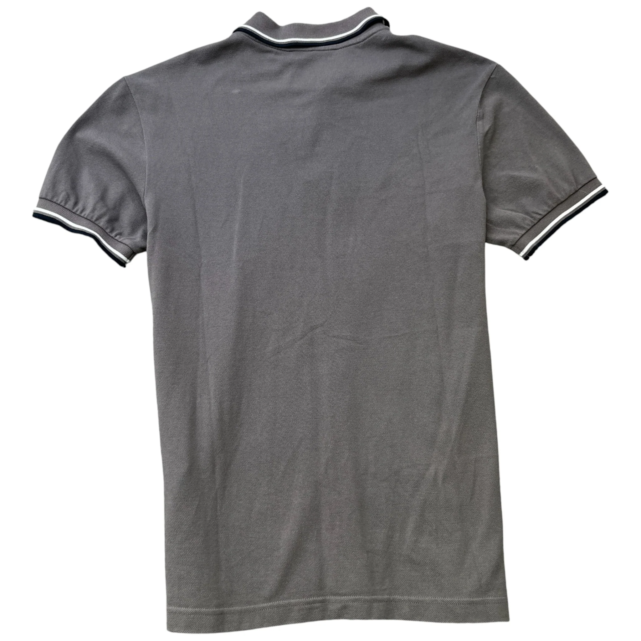 Men's Tab Logo Polo Shirt Grey Size M - Image 2