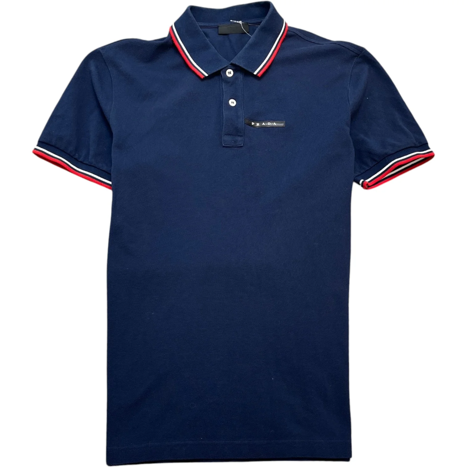 Men's Tab Logo Polo Shirt Navy Size L