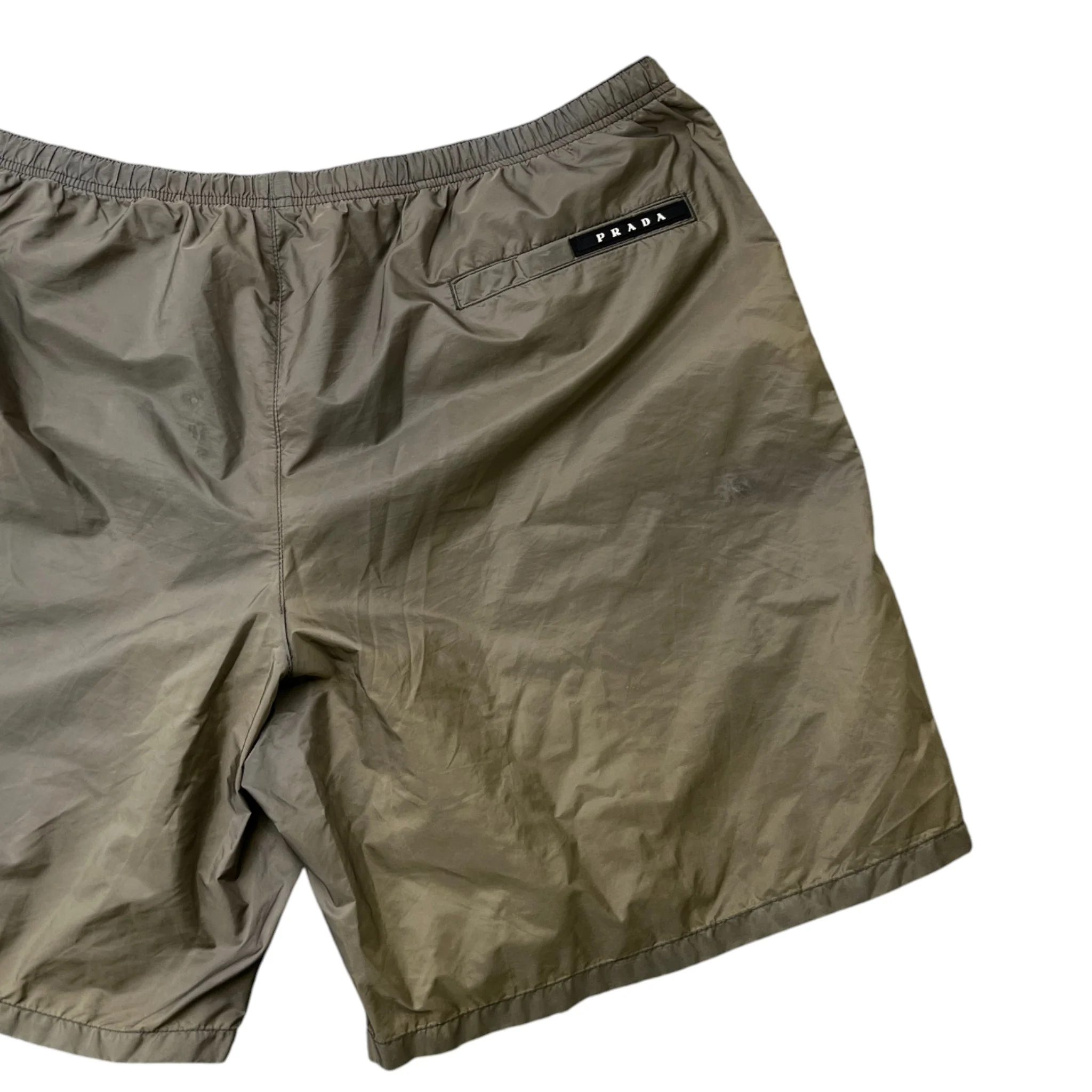 Men's Tab Logo Swim Shorts Khaki Size XXXL - Image 4