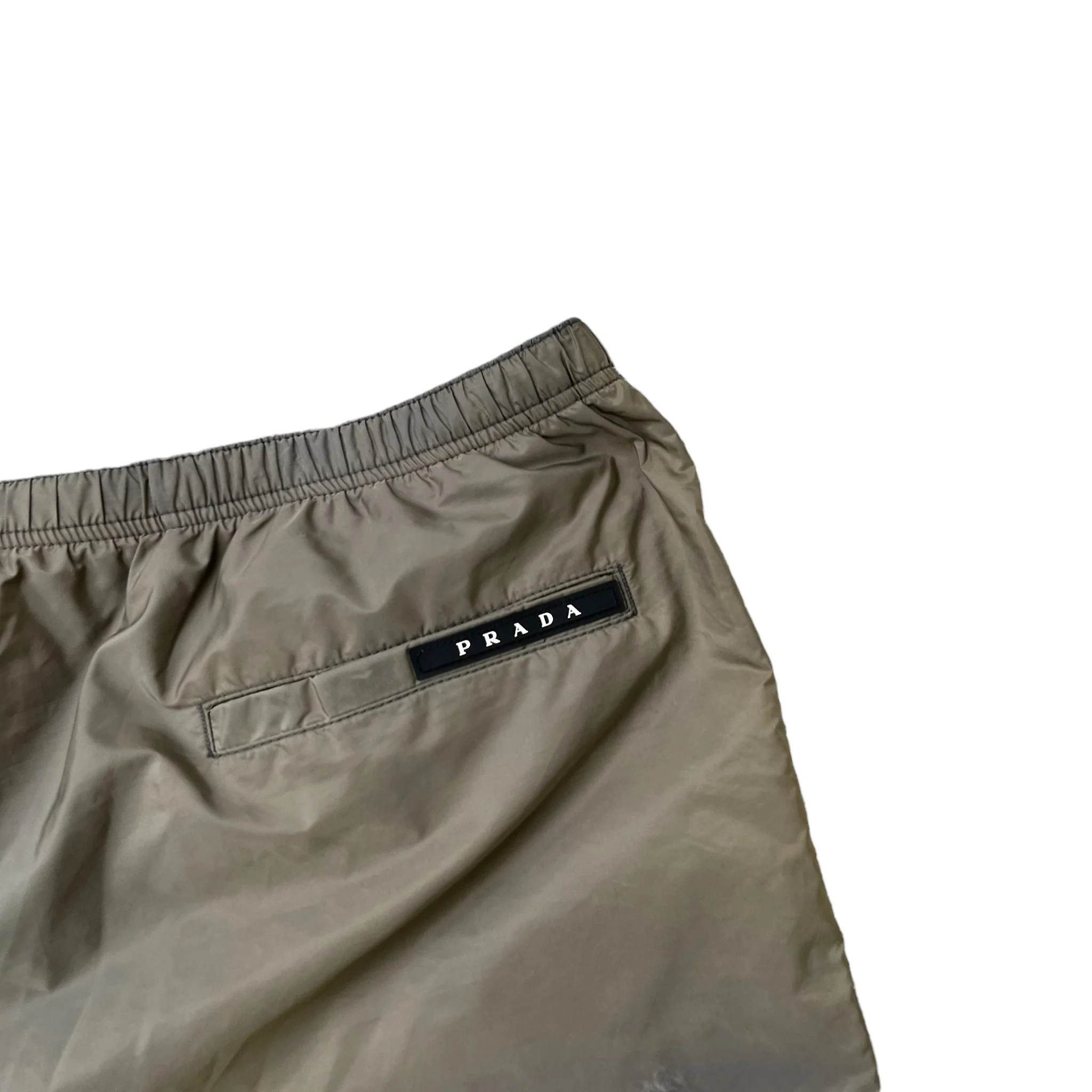 Men's Tab Logo Swim Shorts Khaki Size XXXL - Image 5