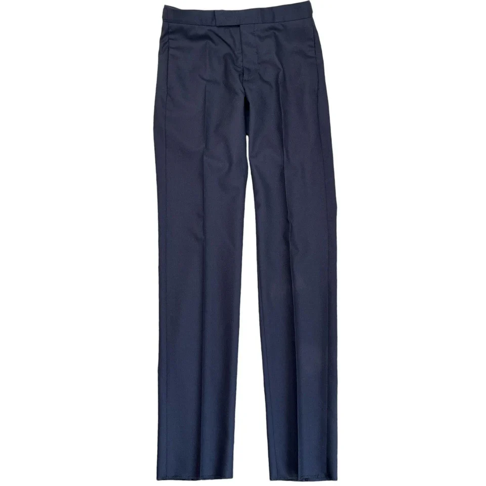 Men's Tailored Suit Navy Size 44R - Image 7