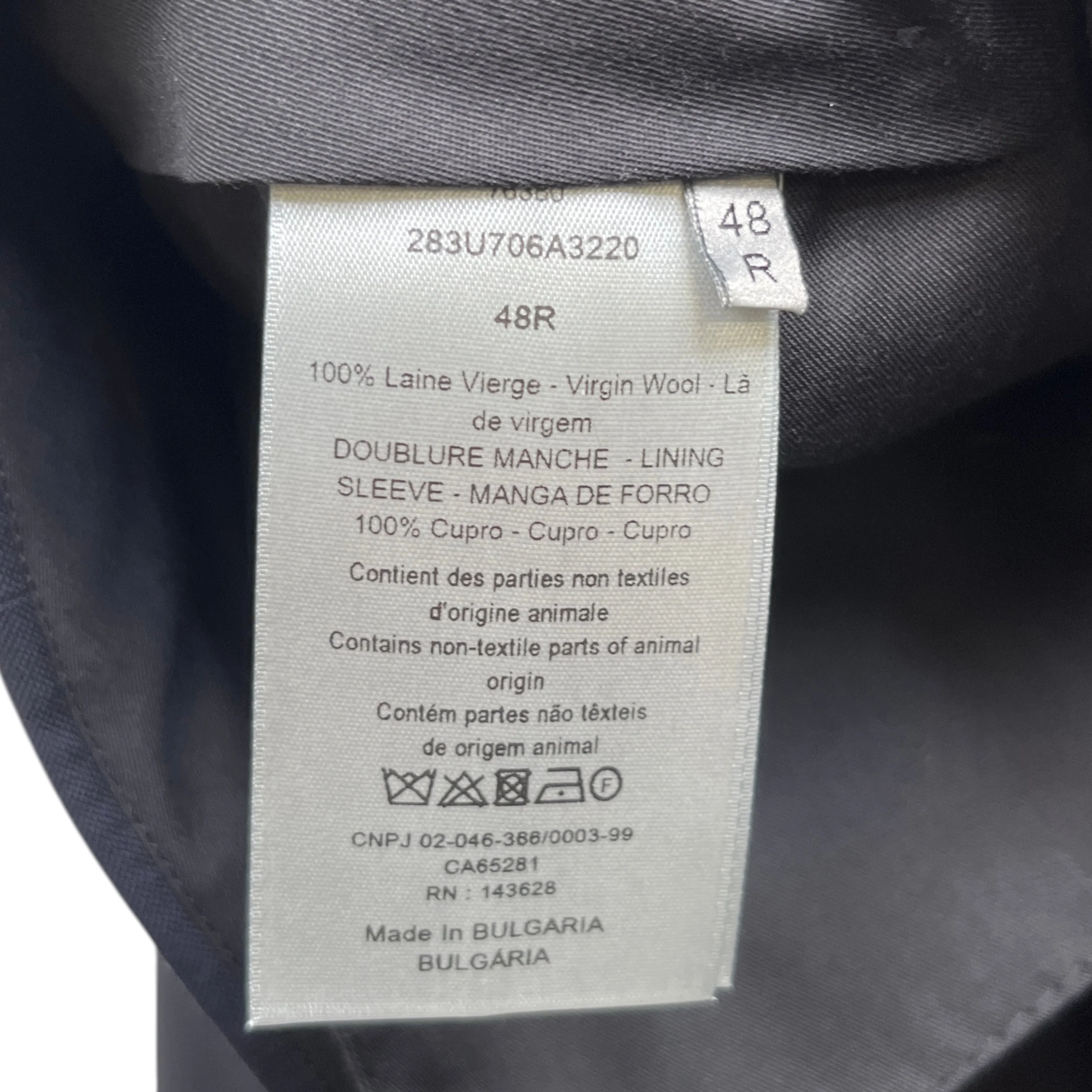 Men's Tailored Suit Navy Size 48R - Image 11