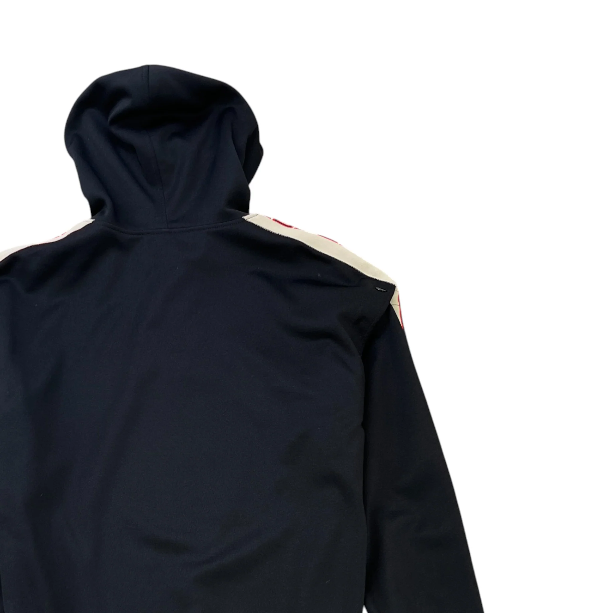 Men's Tape Logo Detachable Sleeve Hoodie Black Size S - Image 4