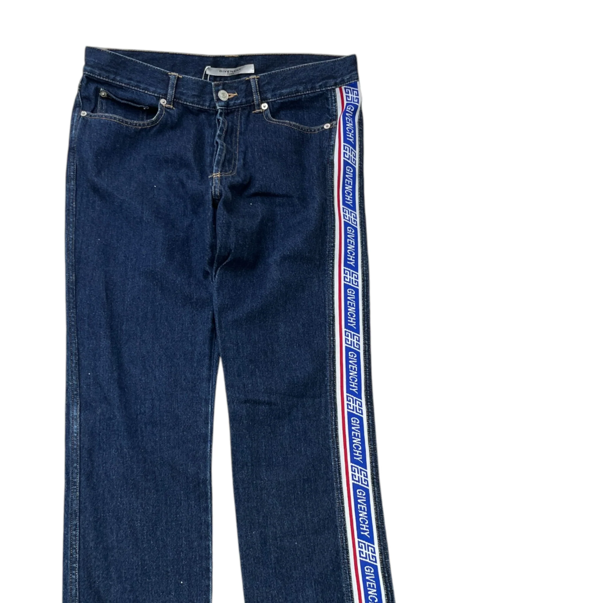 Men's Tape Logo Jeans Blue Size Waist 31" - Image 3
