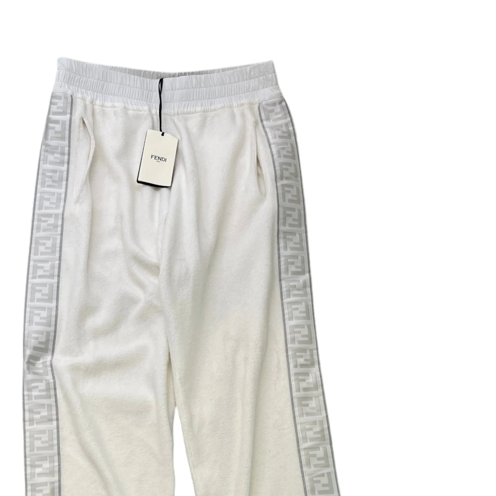 Men's Tape Logo Joggers White Size M - Image 3