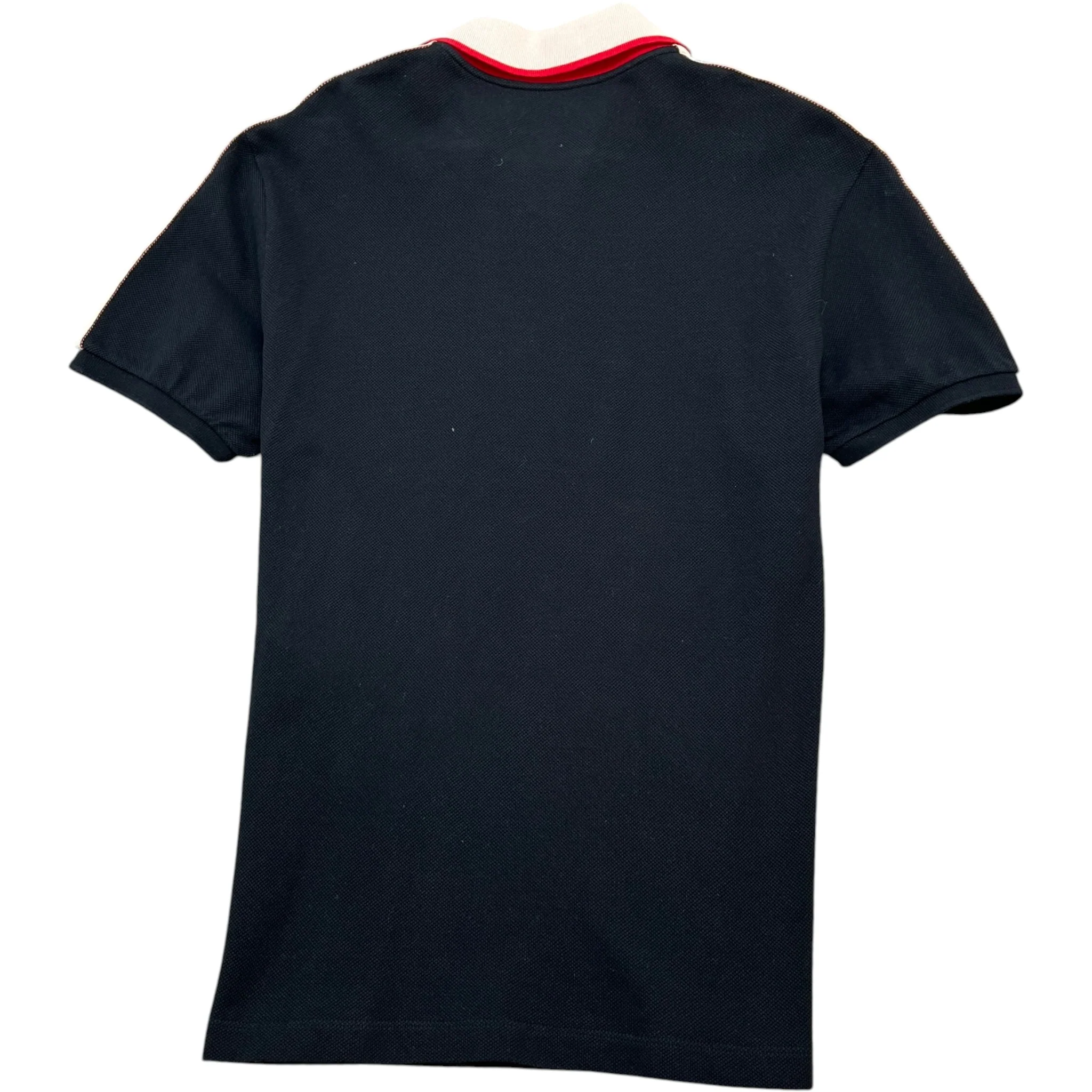 Men's Tape Logo Polo Shirt Black Size L - Image 2