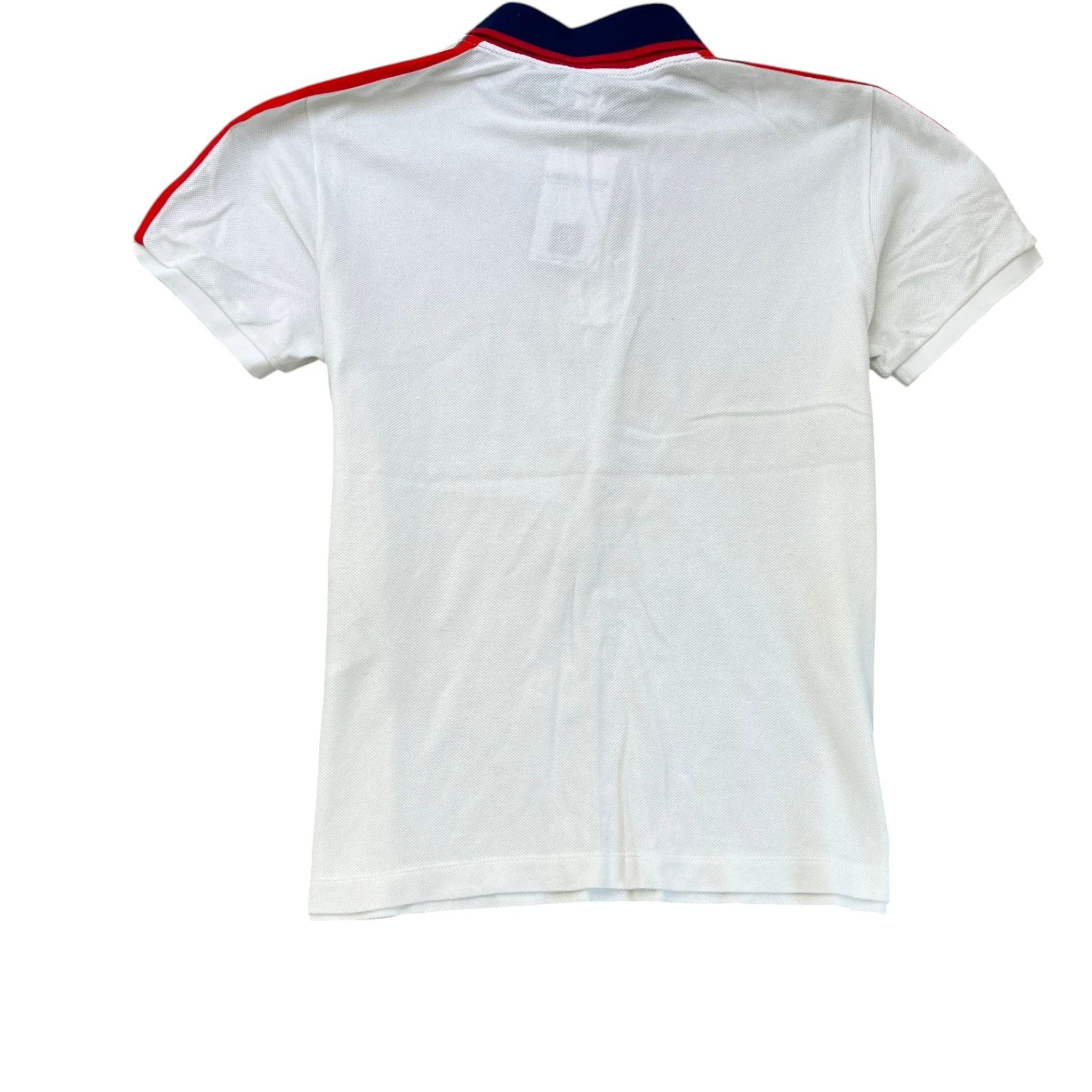 Men's Tape Logo Polo Shirt White Size M - Image 2