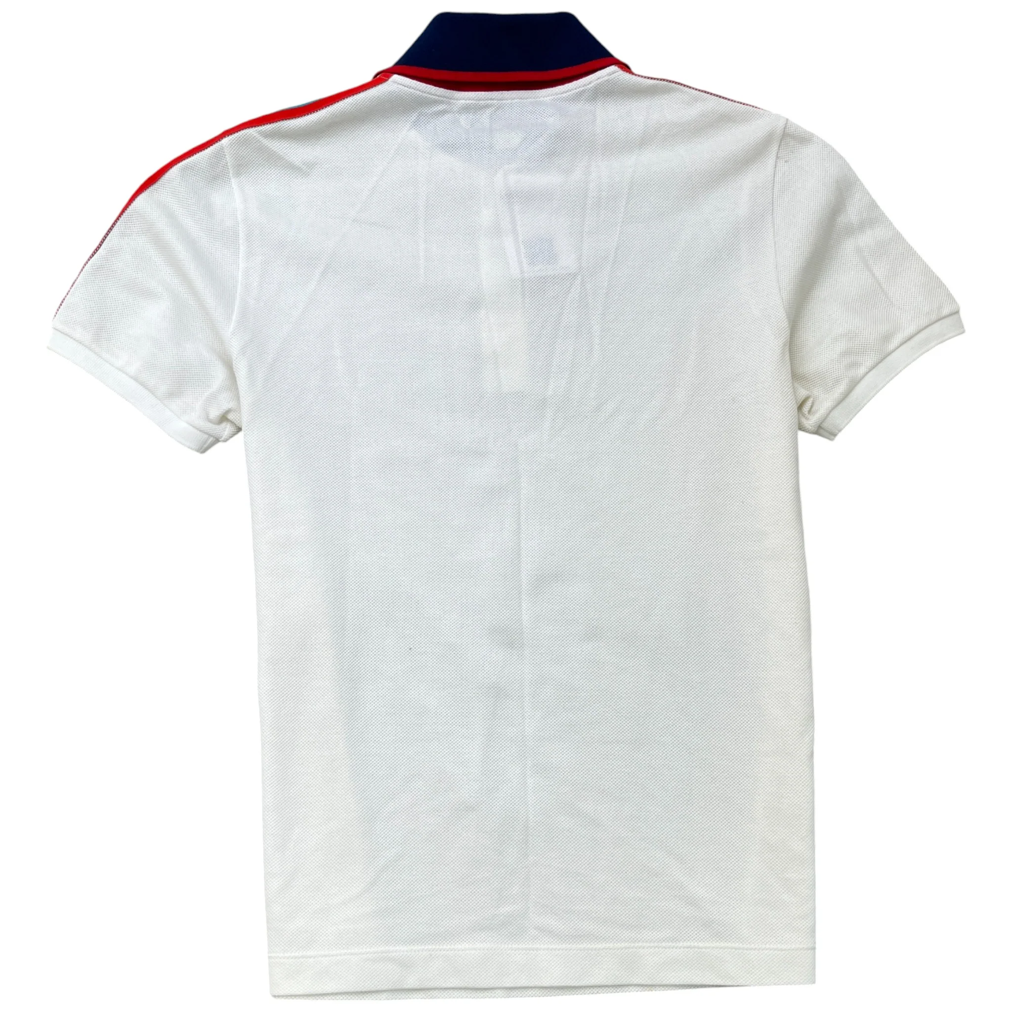 Men's Tape Logo Polo Shirt White Size S - Image 2