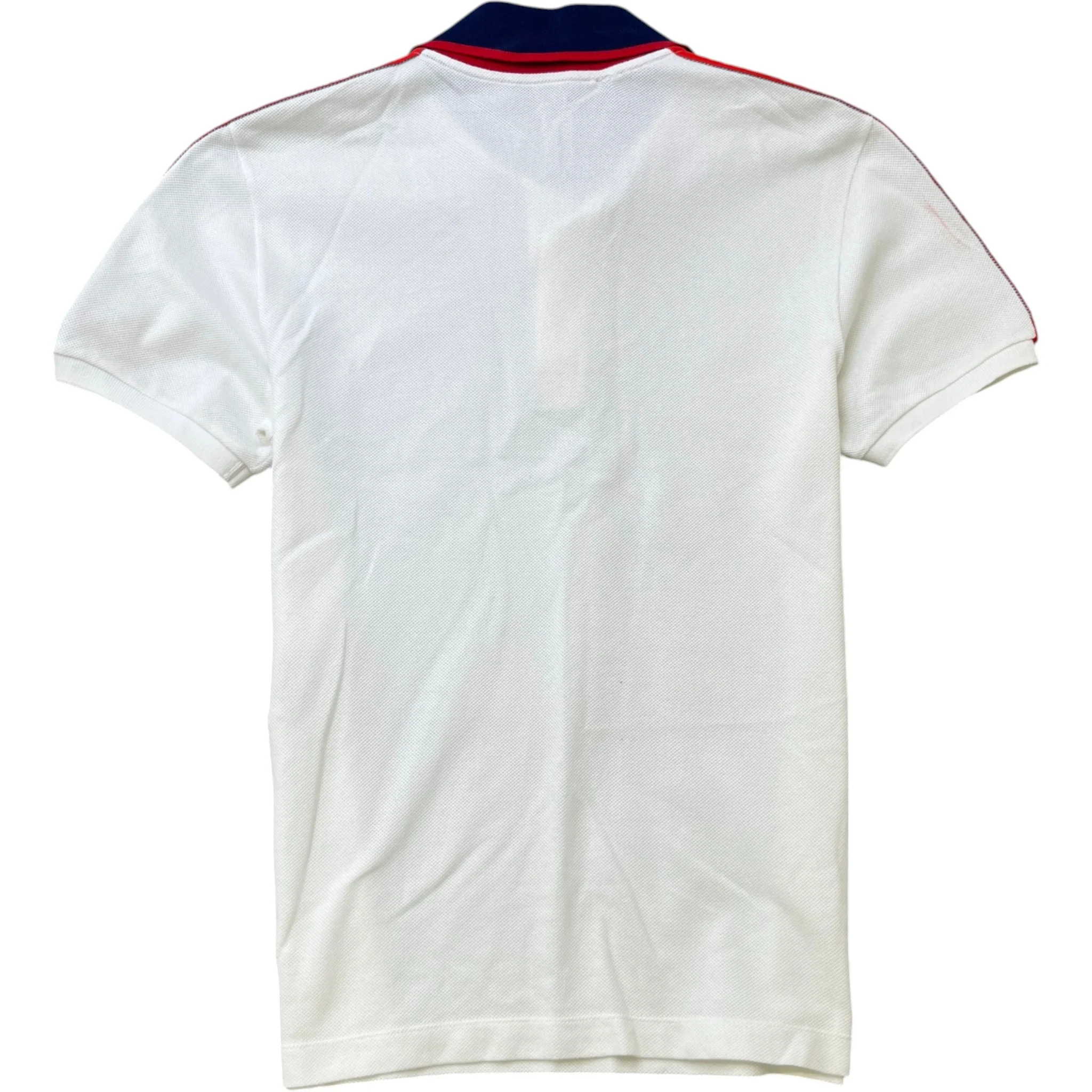 Men's Tape Logo Polo Shirt White Size S - Image 2