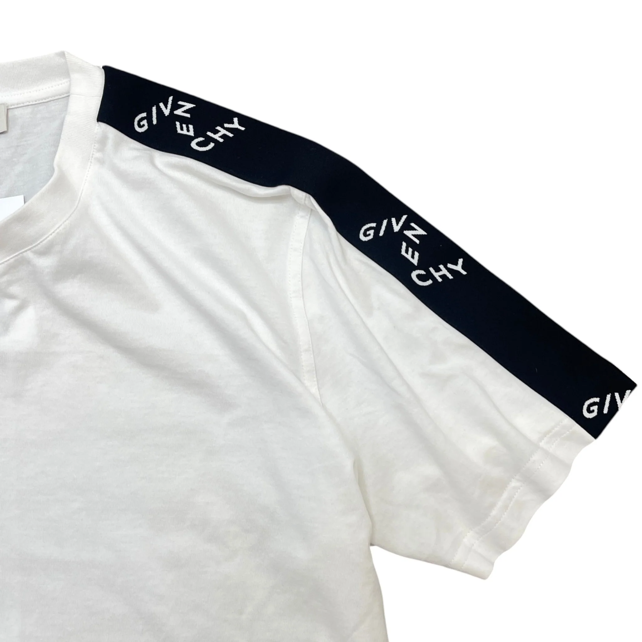 Men's Tape Logo T-Shirt White Size M - Image 6