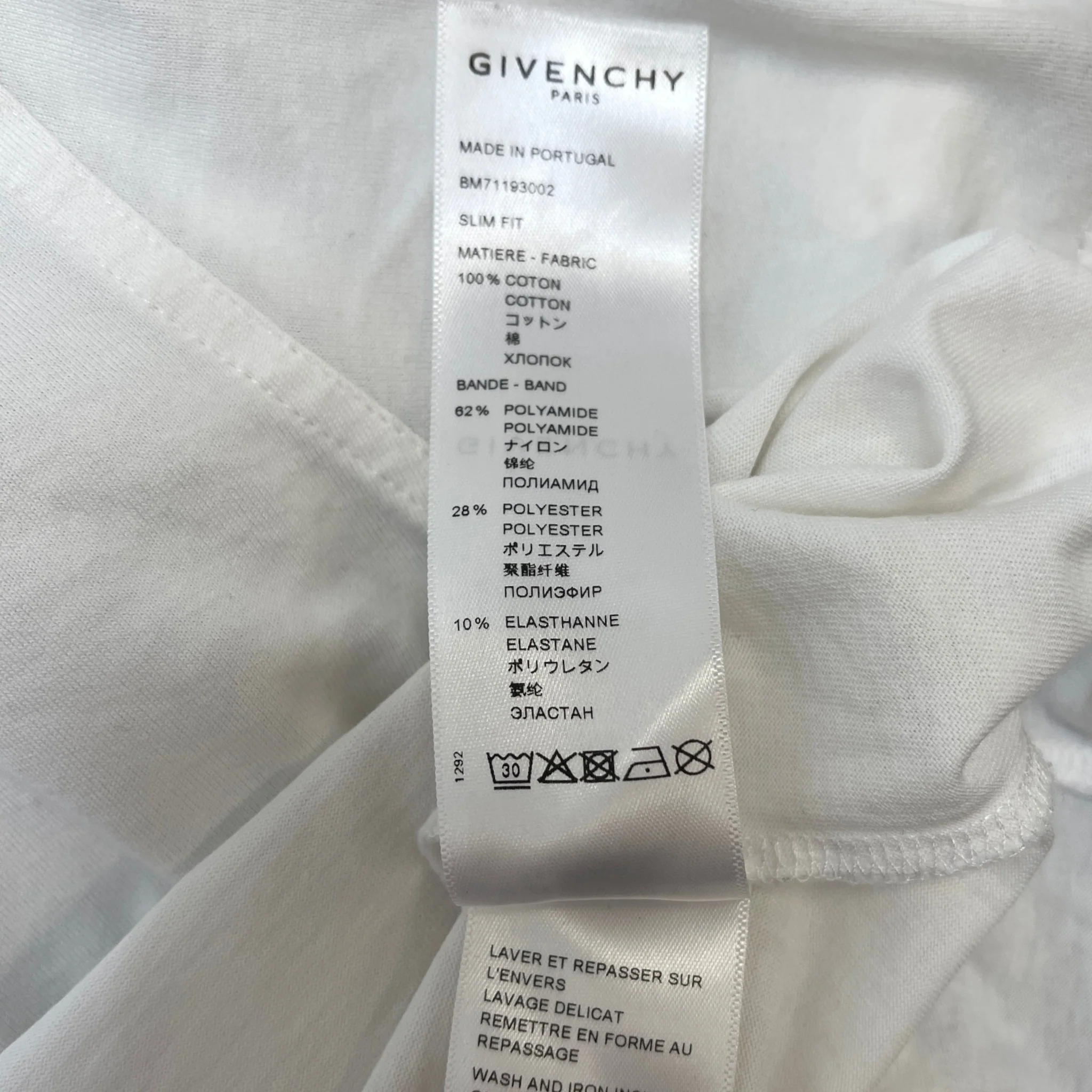 Men's Tape Logo T-Shirt White Size M - Image 8