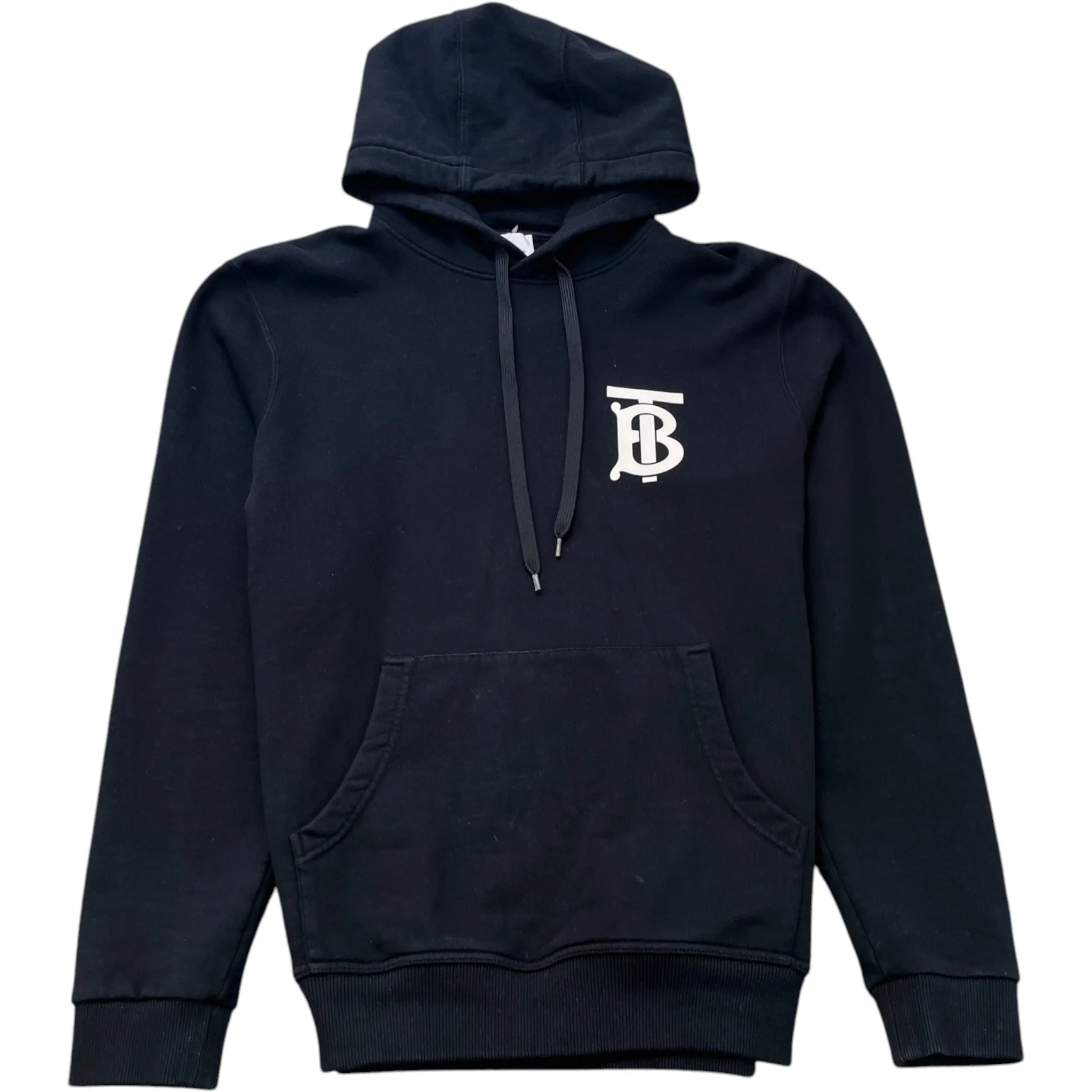 Men's Tb Logo Print Hoodie Black Size M