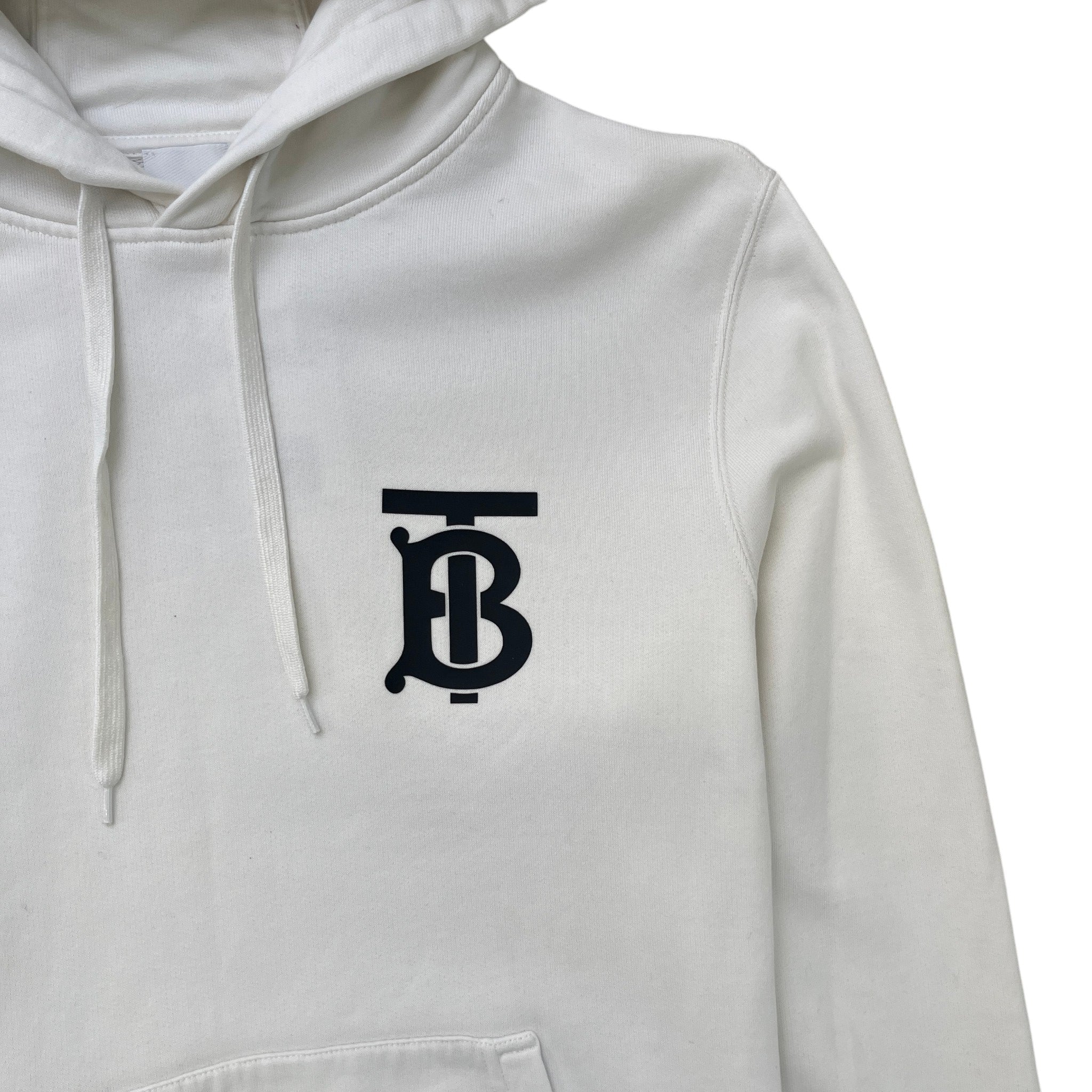 Men's Tb Logo Print Hoodie White Size S - Image 5