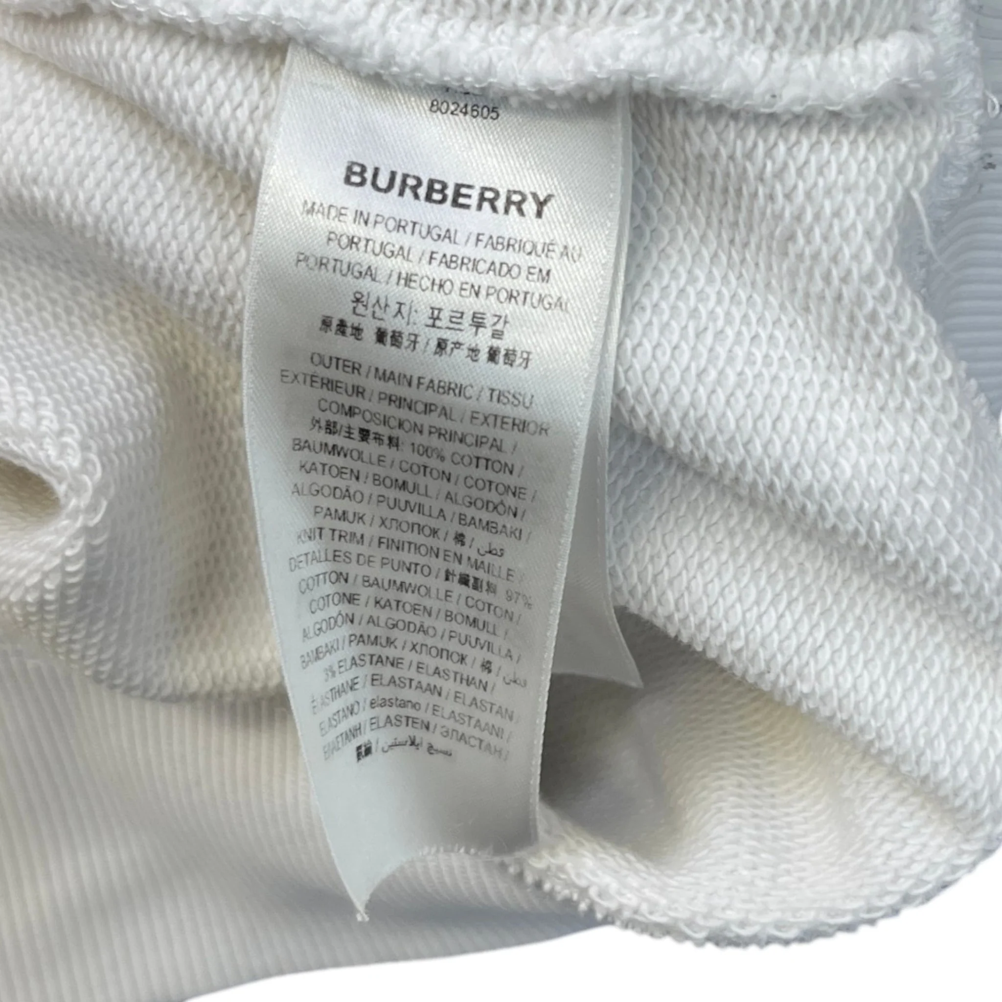 Men's Tb Logo Print Hoodie White Size S - Image 6