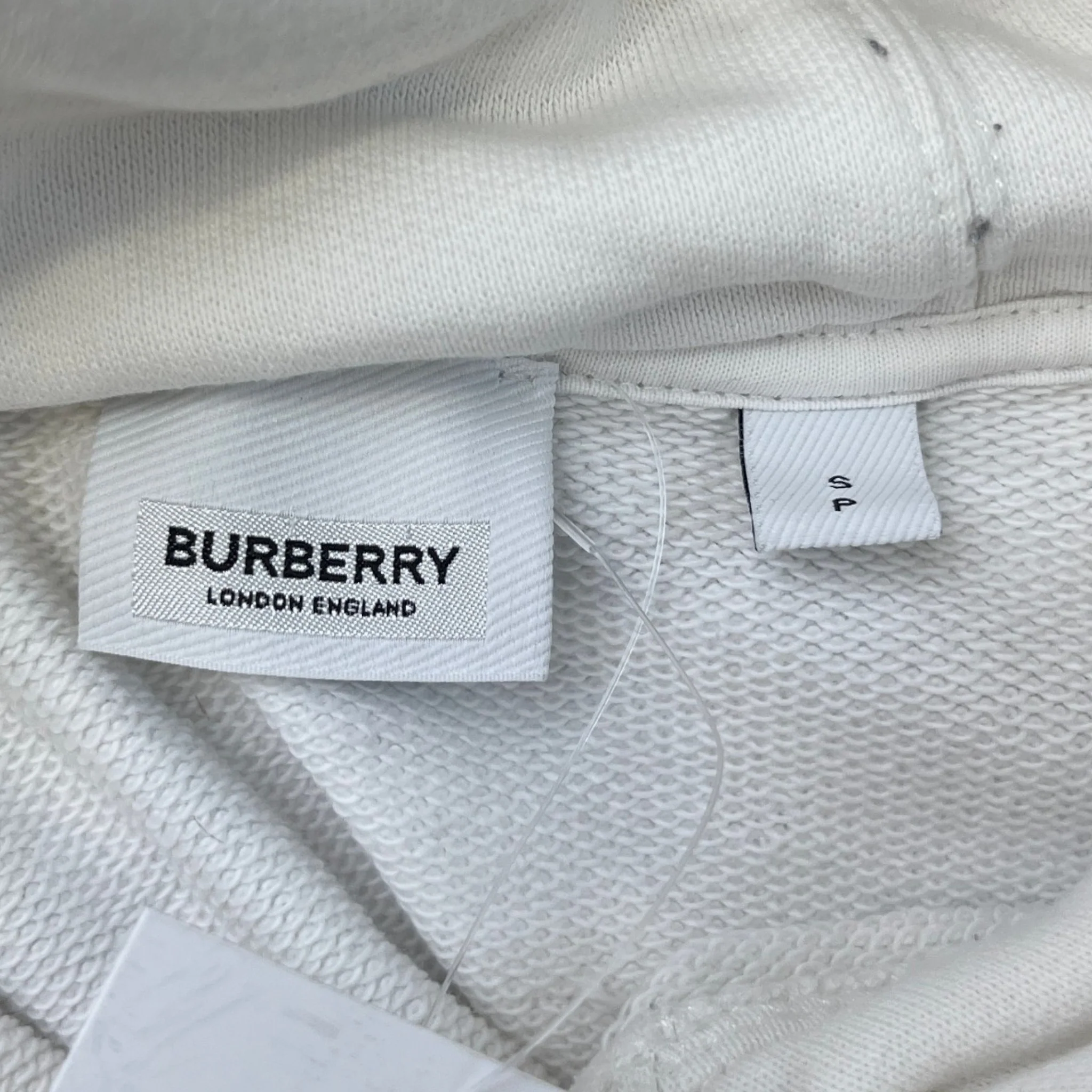 Men's Tb Logo Print Hoodie White Size S - Image 7