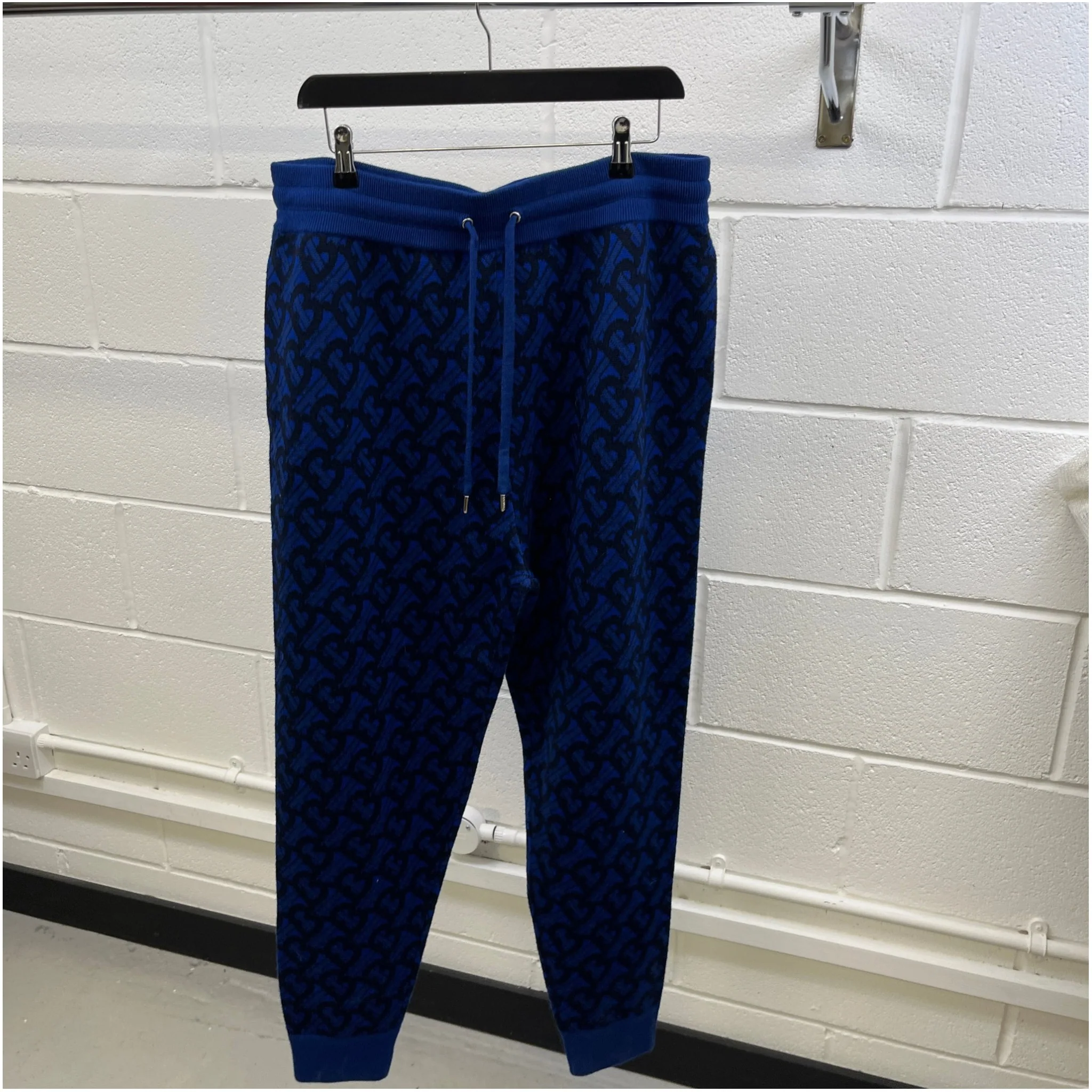 Men's Tb Monogram Joggers Blue Size XL - Image 9
