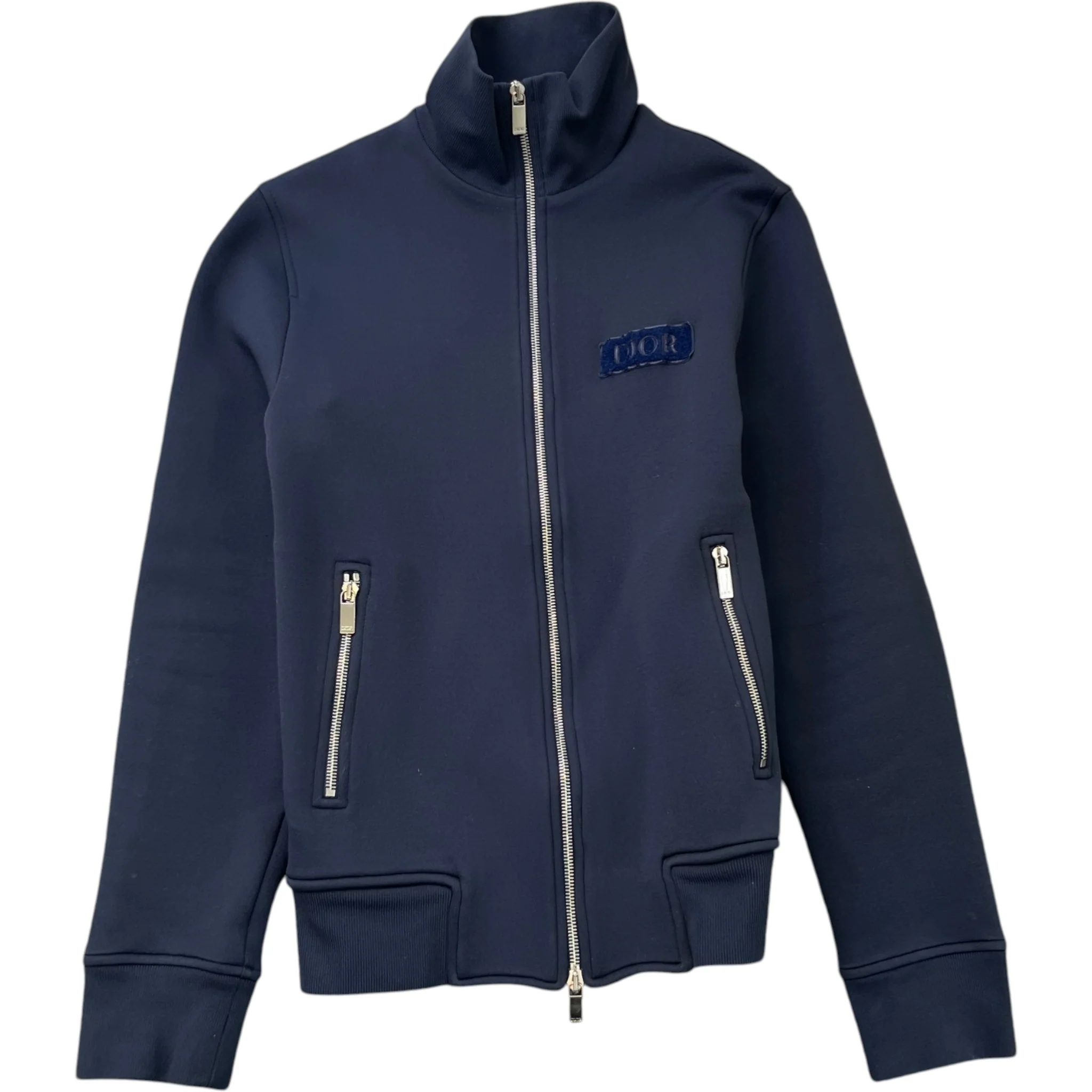 Men's Technical Fabric Track Jacket Navy Size XS