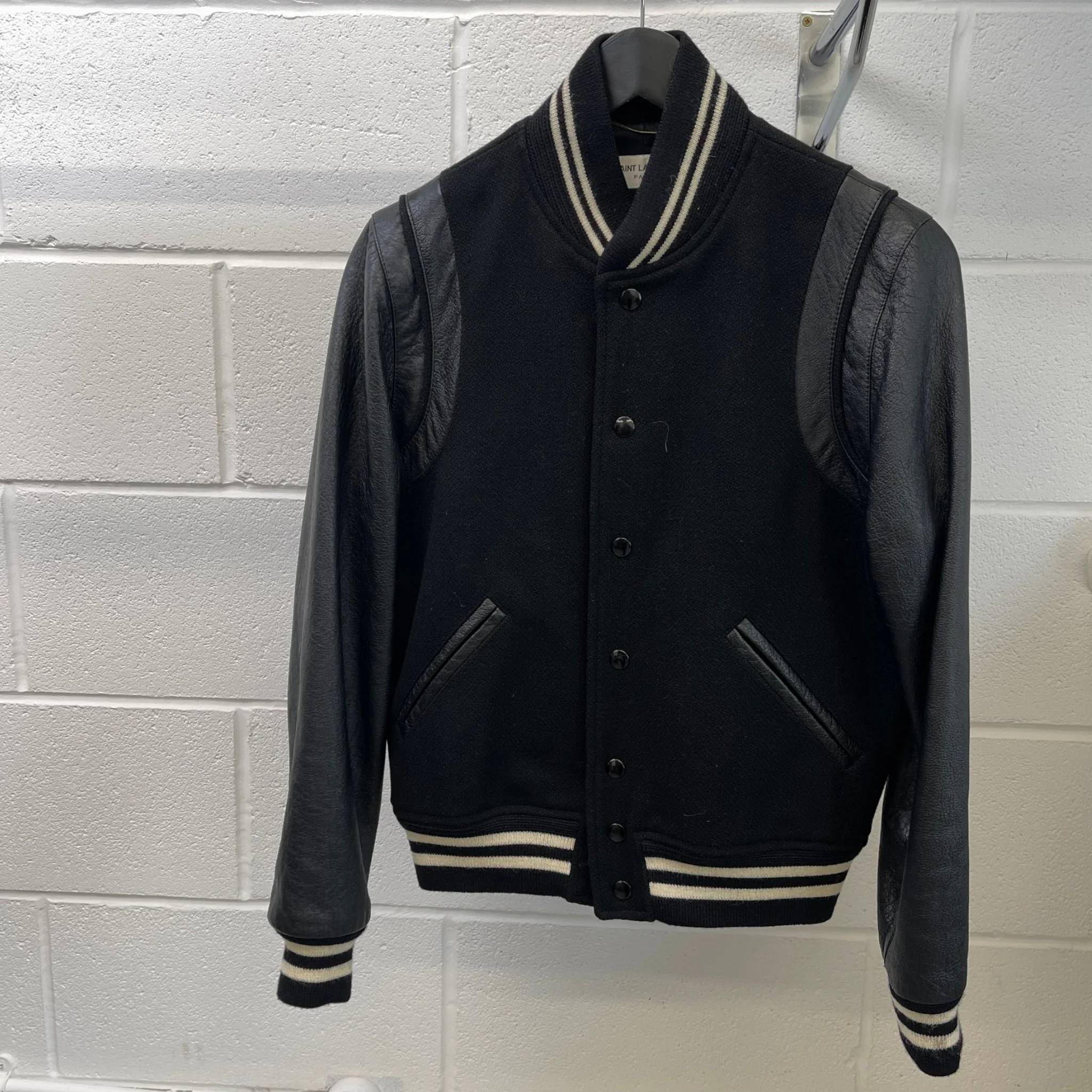 Men's Teddy Bomber Jacket Black Size XXS - Image 8