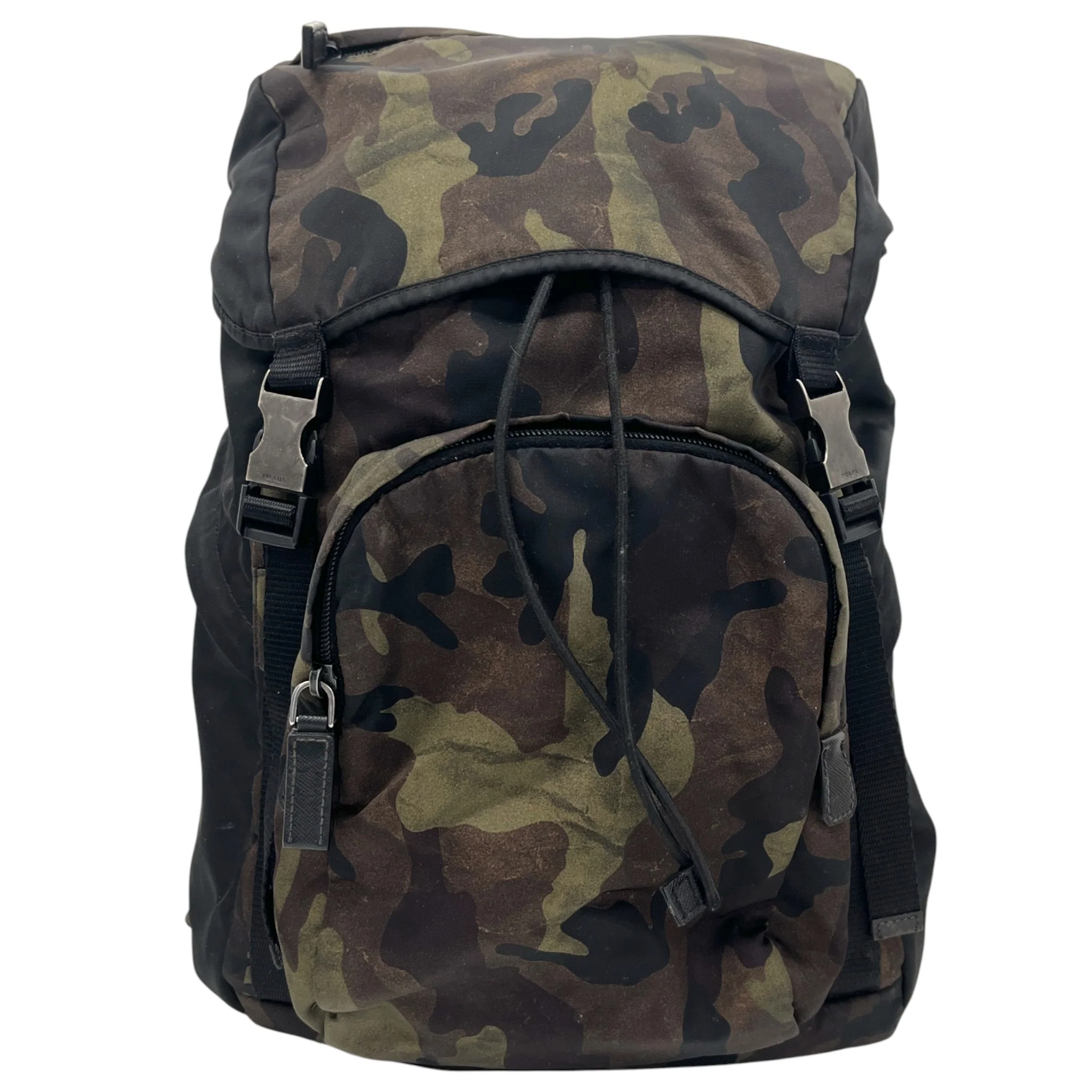 Men's Tessuto Camouflage Plaque Backpack Black