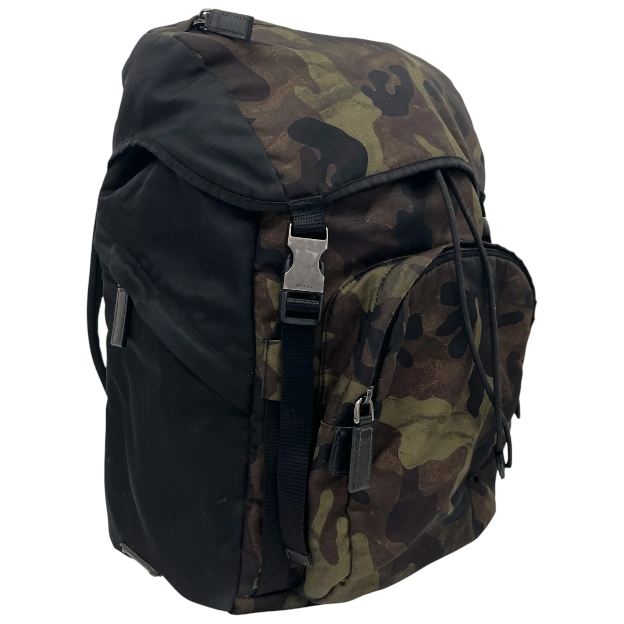 Men's Tessuto Camouflage Plaque Backpack Black - Image 3