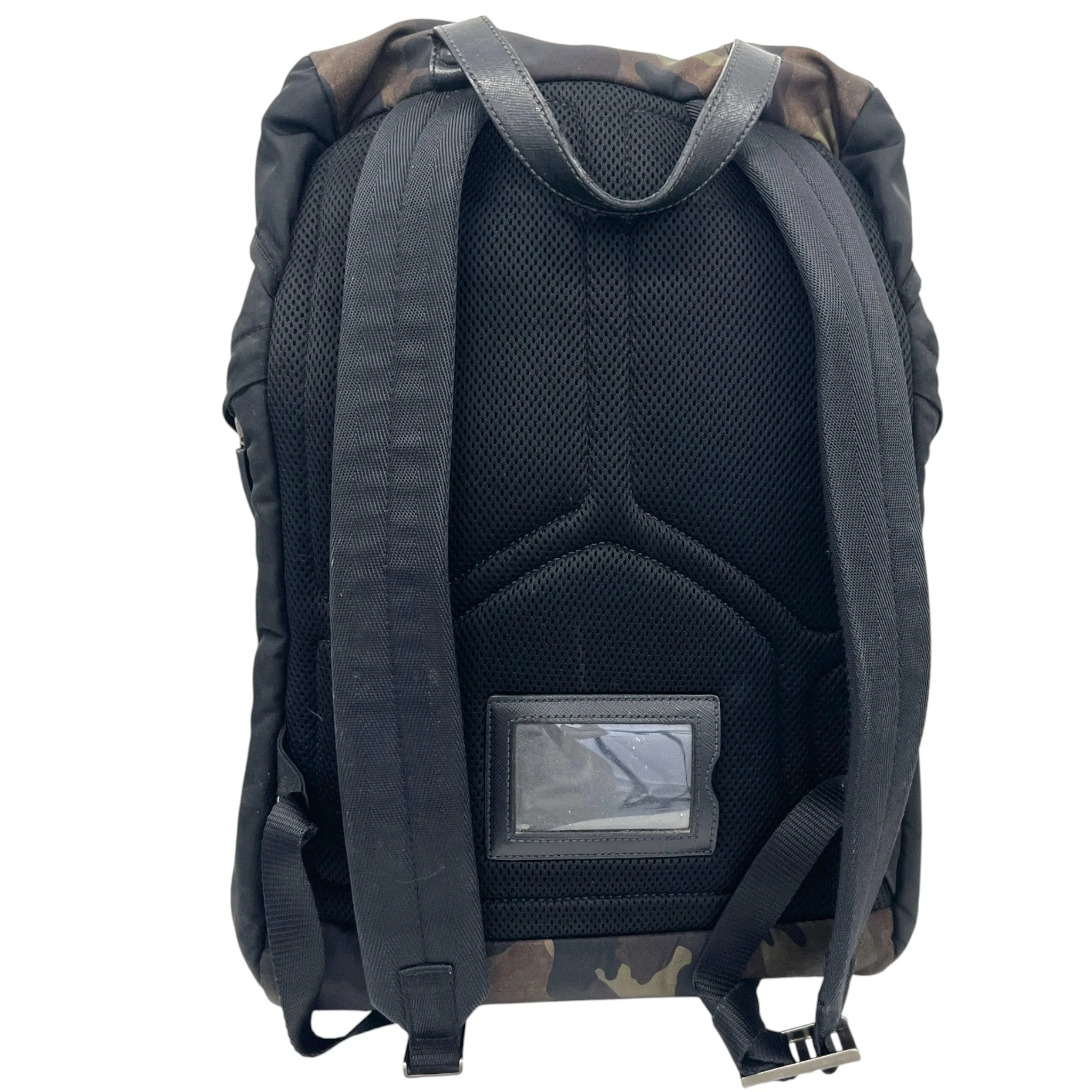 Men's Tessuto Camouflage Plaque Backpack Black - Image 4