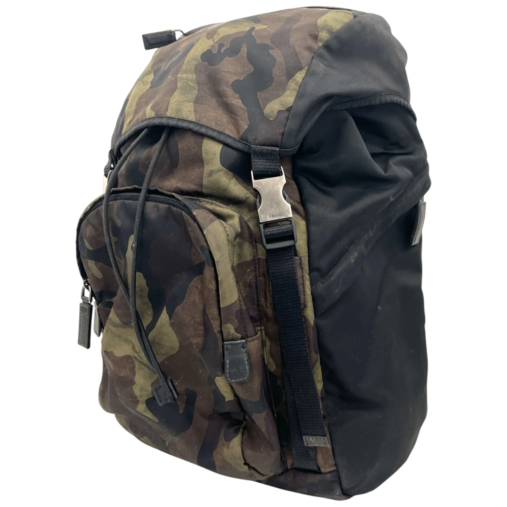Men's Tessuto Camouflage Plaque Backpack Black - Image 5