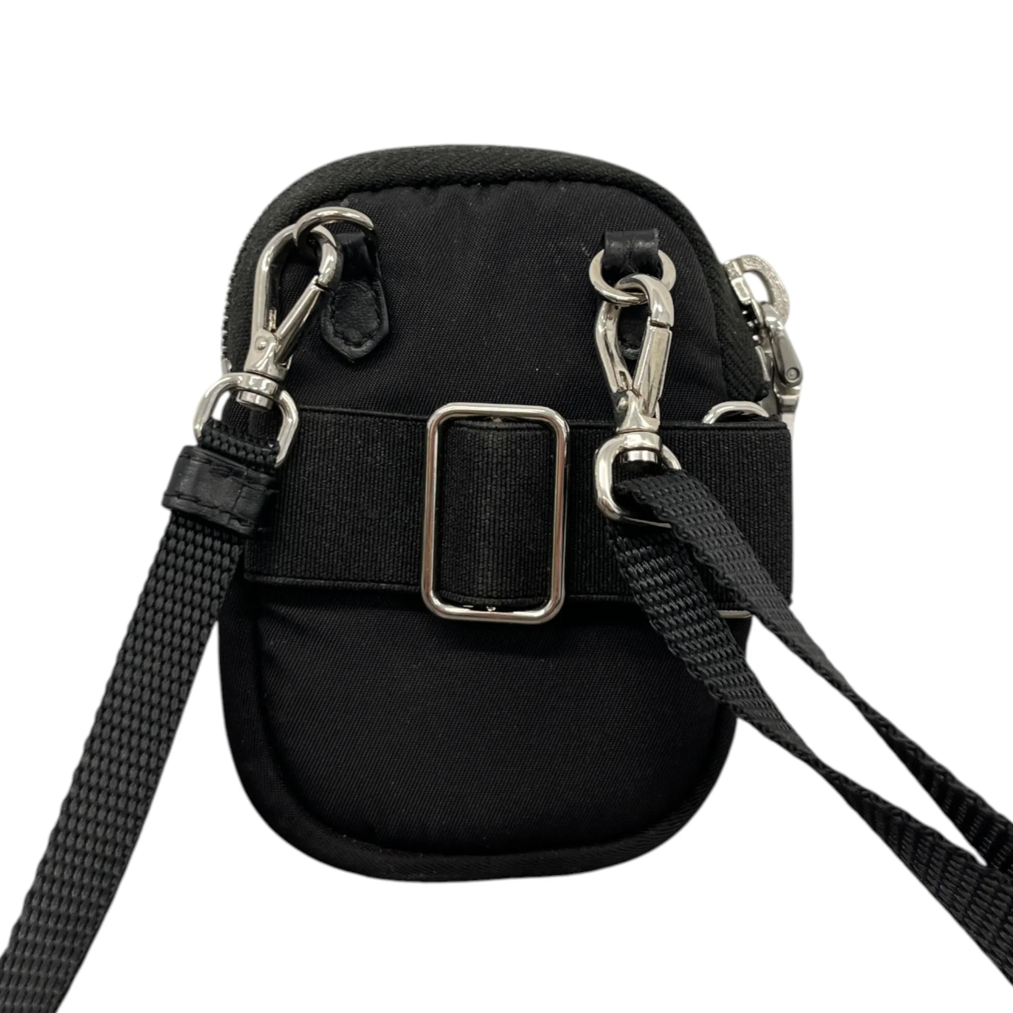 Men's Tessuto Nylon Mini Pouch Bag Black - Image 3