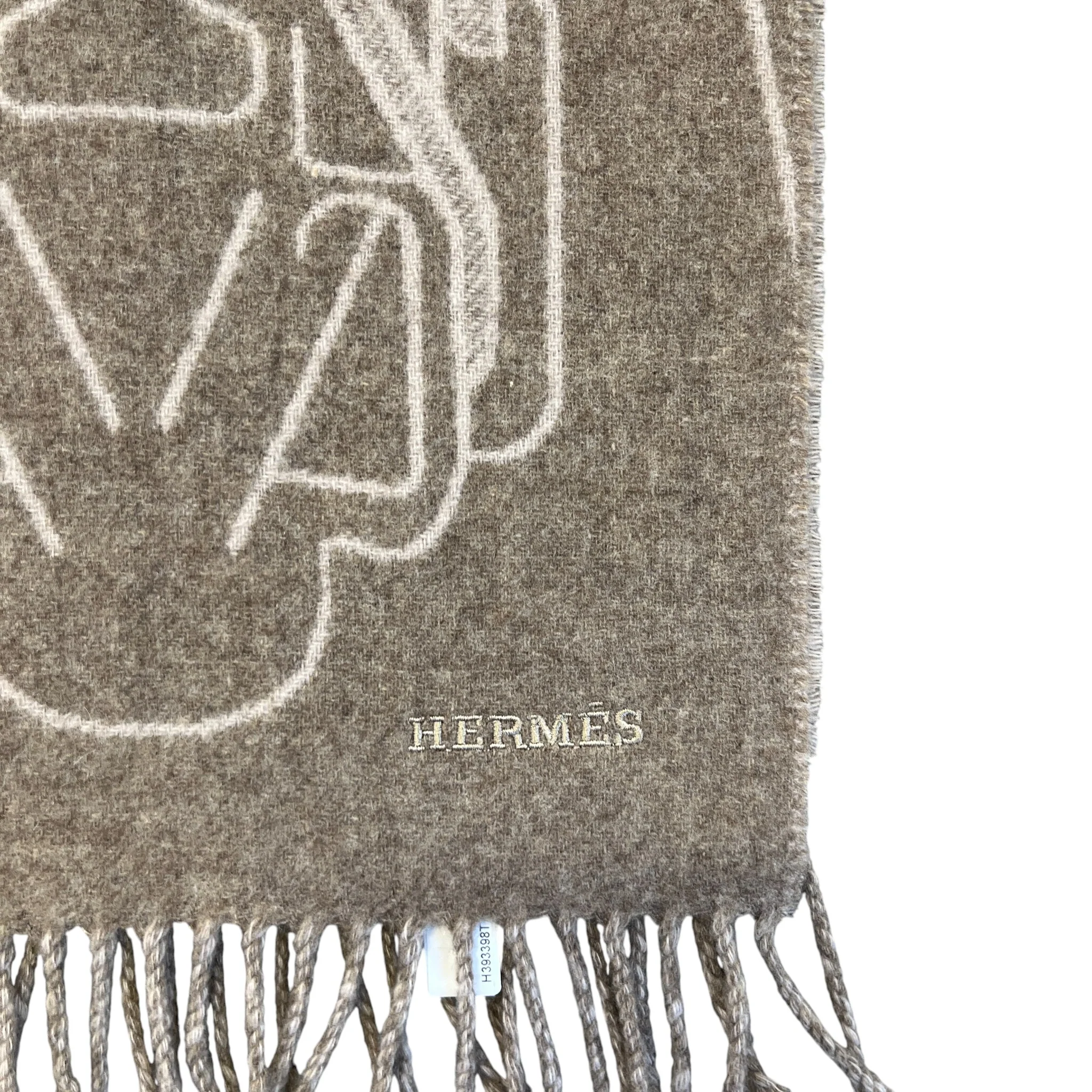 Men's Tete-A-Tete Equestre Scarf Beige - Image 6