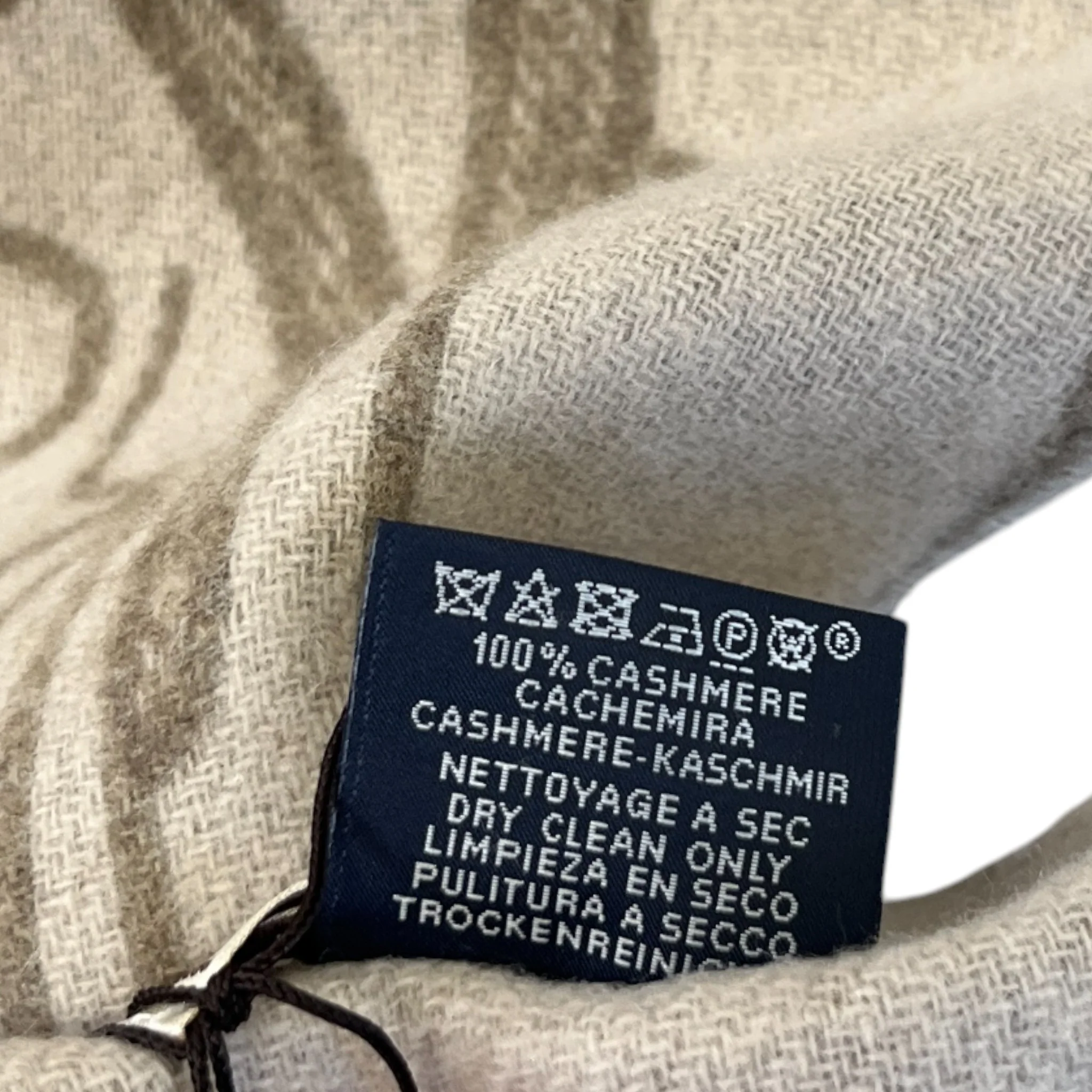 Men's Tete-A-Tete Equestre Scarf Beige - Image 8
