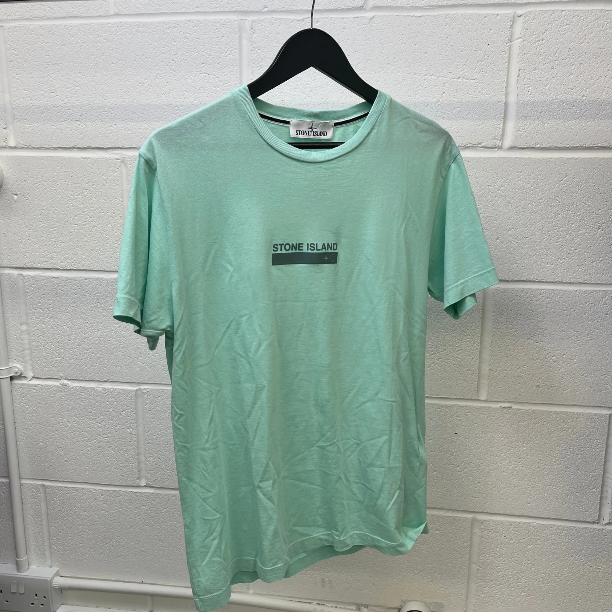 Men's Three Print T-Shirt Green Size M - Image 8
