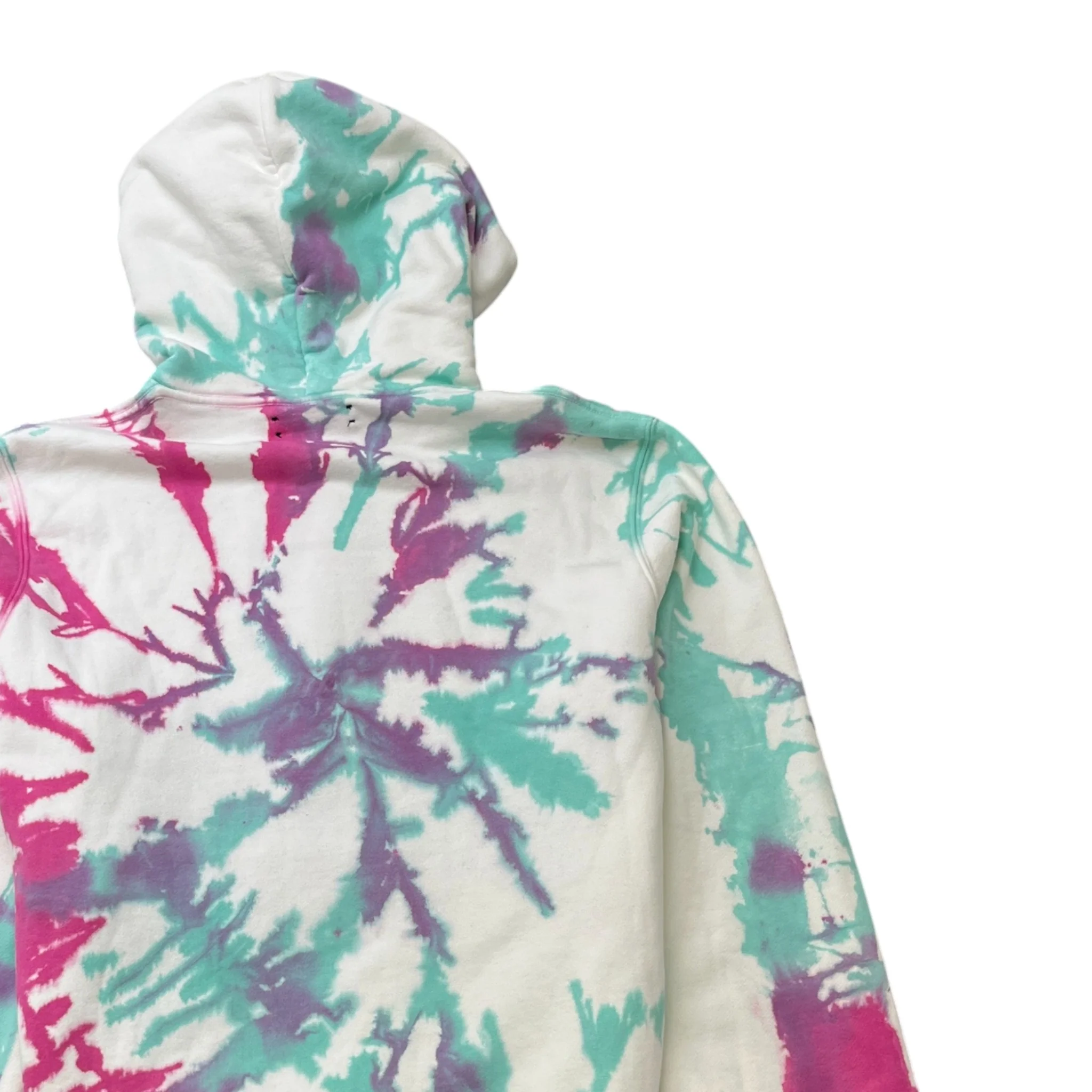 Men's Tie Dye Core Logo Hoodie Multi-Coloured Size XL - Image 4