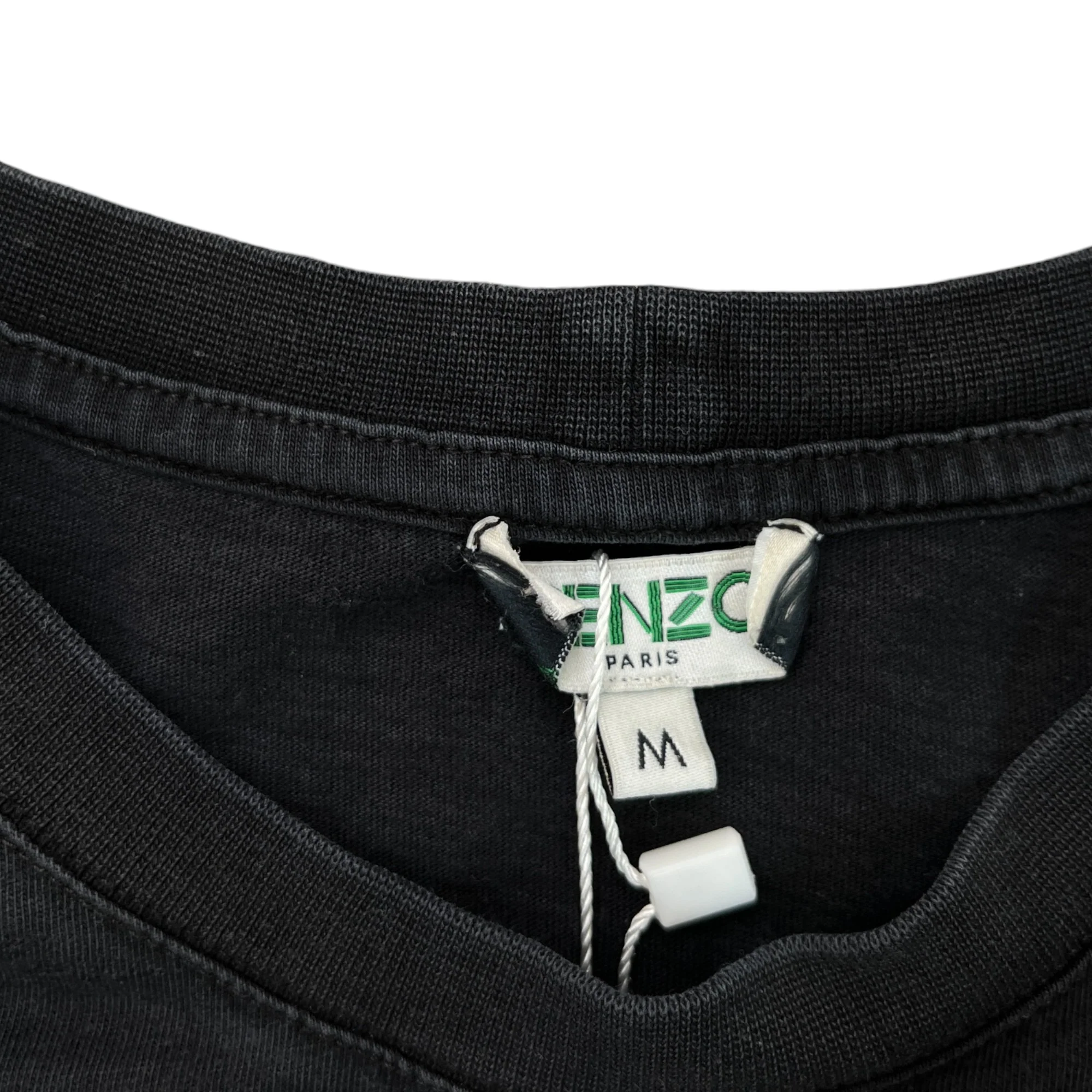 Men's Tiger Logo Print T-Shirt Black Size M - Image 5