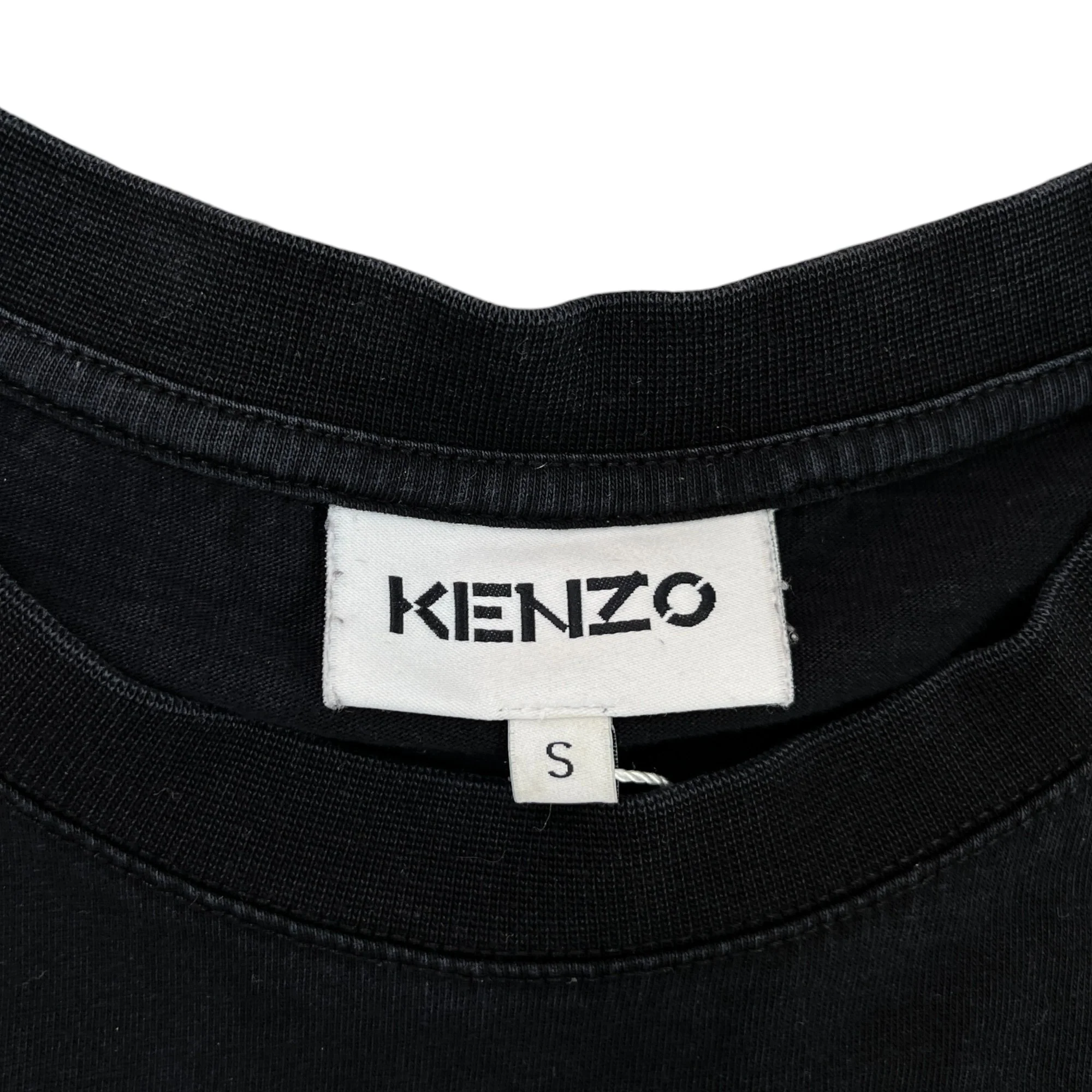 Men's Tiger Logo Print T-Shirt Black Size S - Image 5
