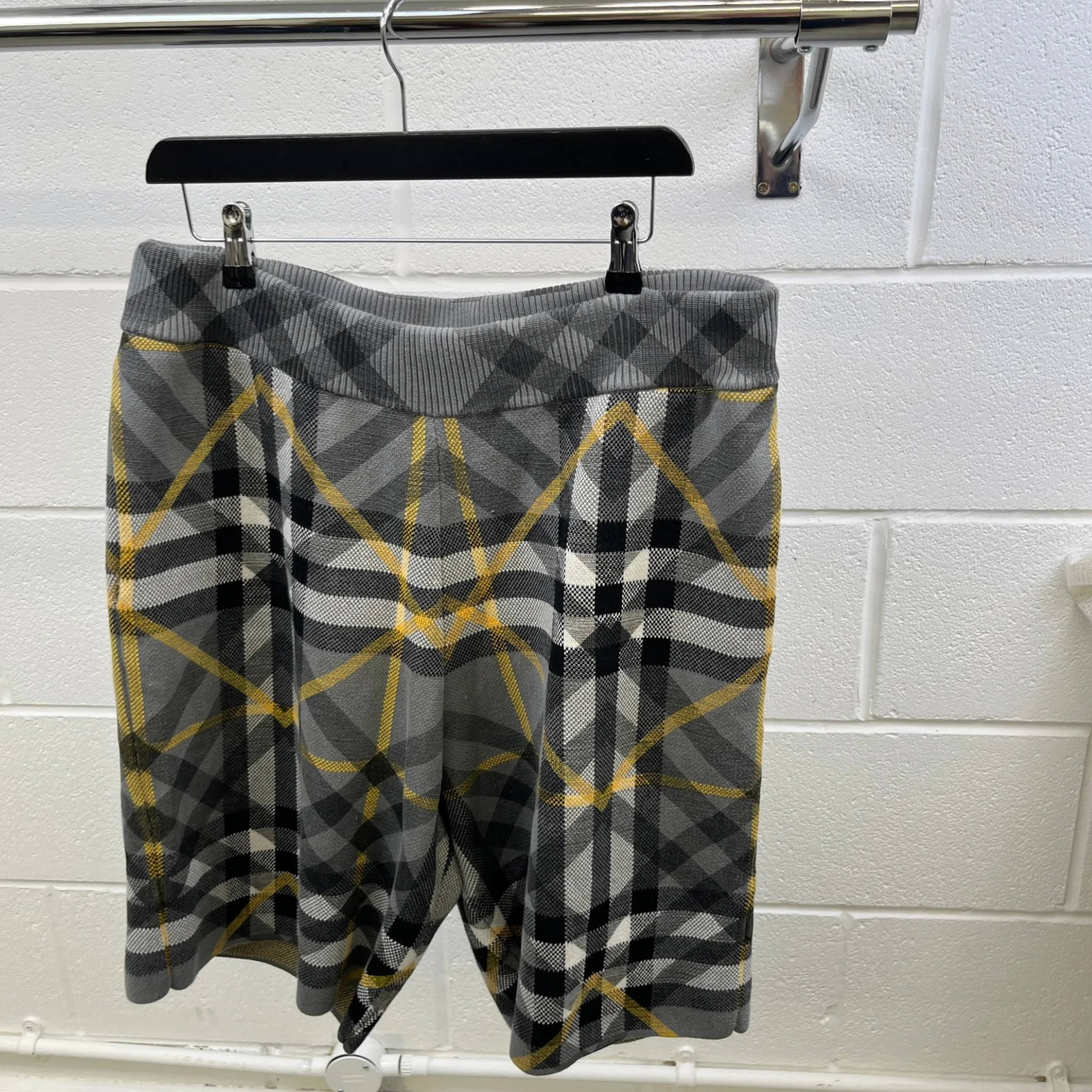 Men's Tilton Check Shorts Grey Size L - Image 8