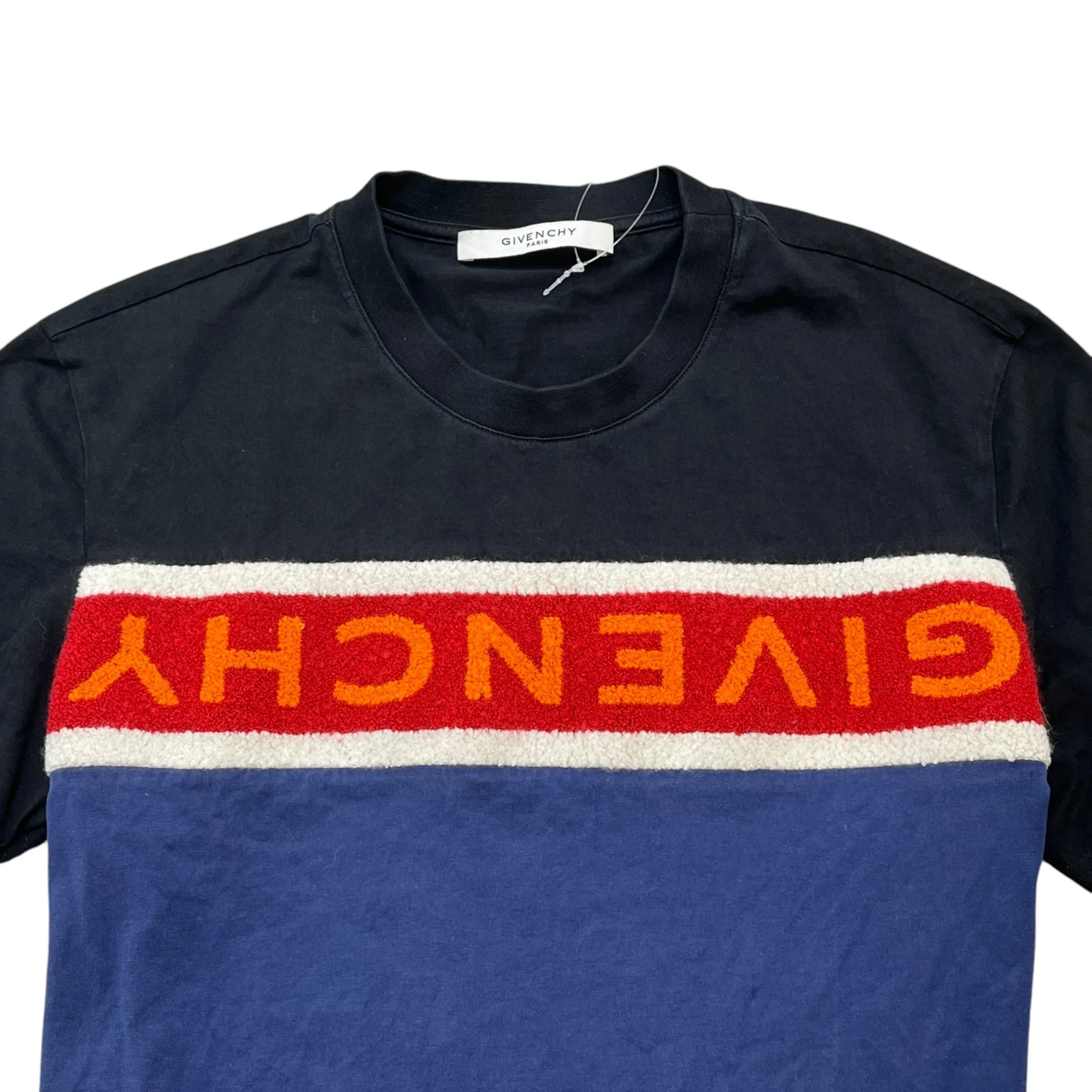 Men's Toweling Logo T-Shirt Navy Size S - Image 6