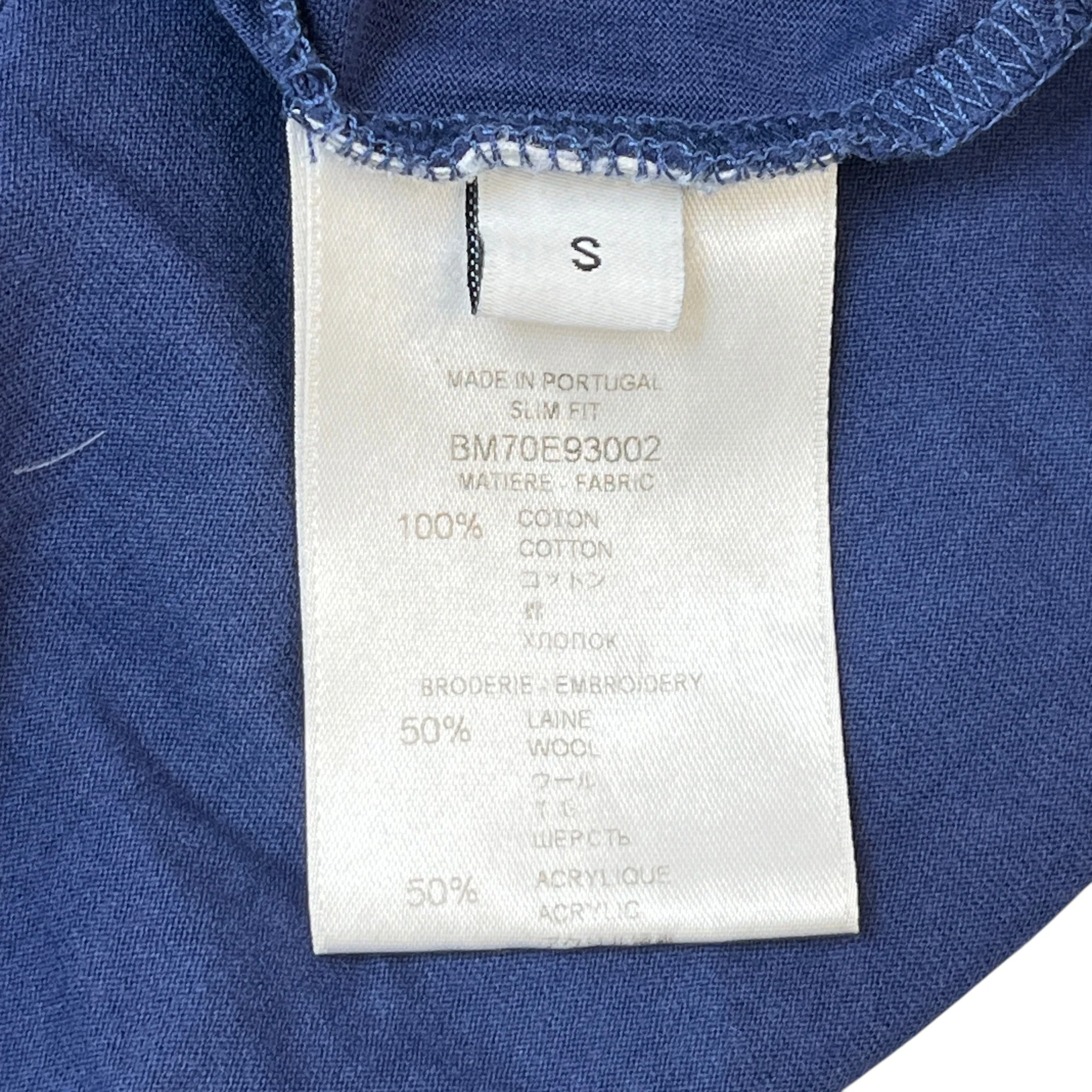 Men's Toweling Logo T-Shirt Navy Size S - Image 7