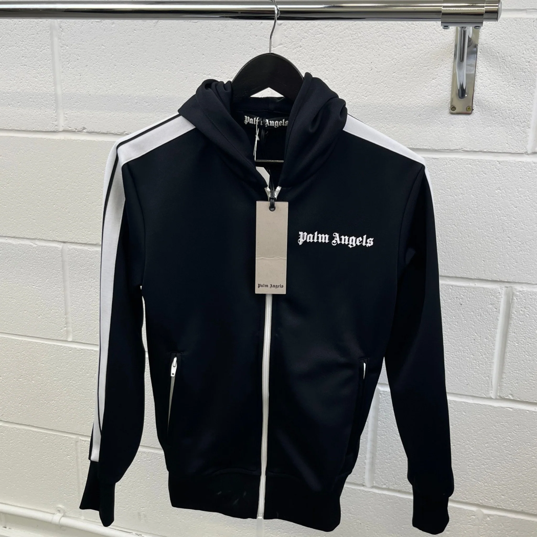 Men's Track Hoodie Black Size XS - Image 10