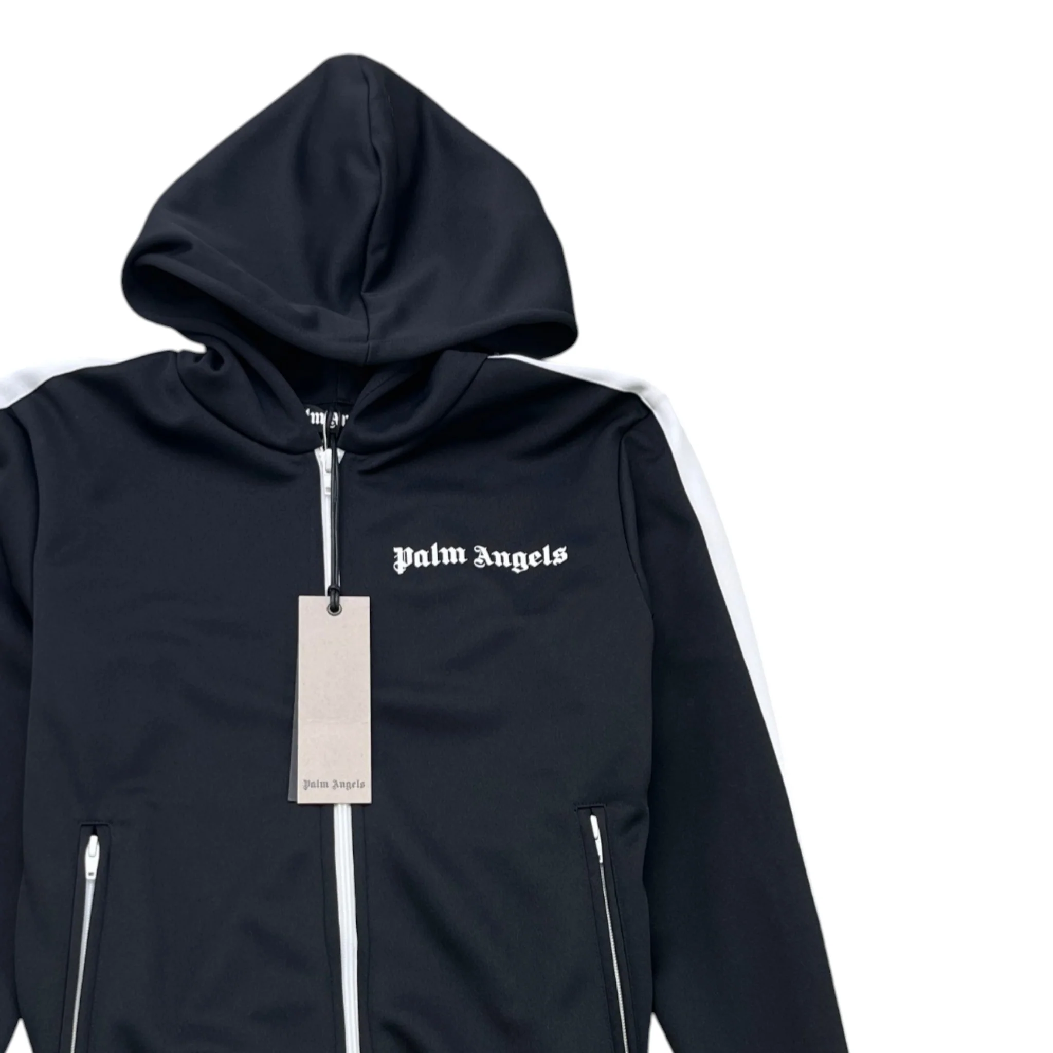 Men's Track Hoodie Black Size XS - Image 3