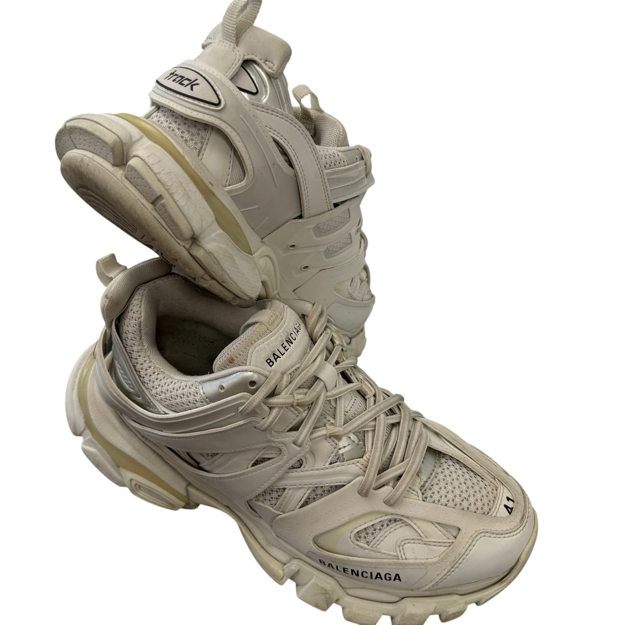 Men's Tracks Low Trainers White Size EU 41 / UK 7 - Image 10
