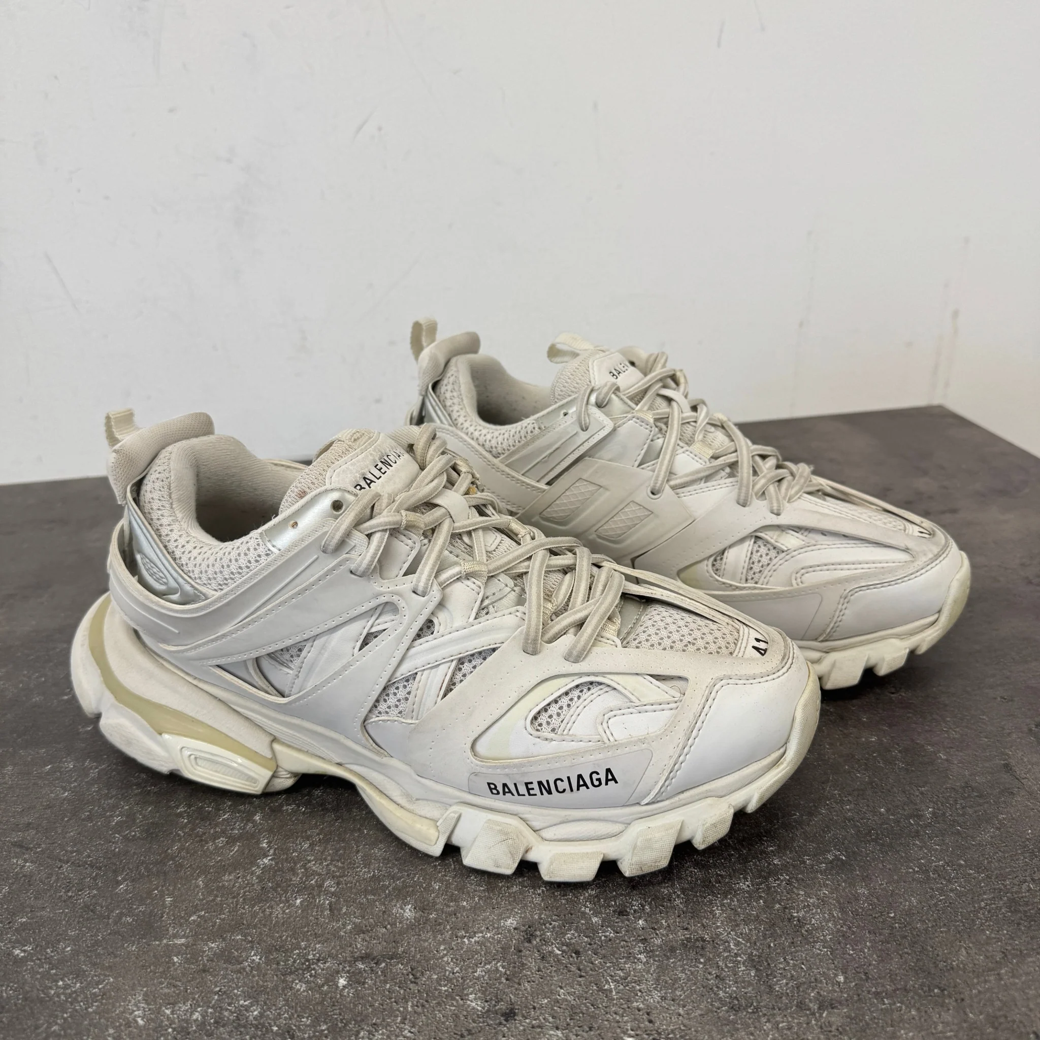 Men's Tracks Low Trainers White Size EU 41 / UK 7 - Image 12