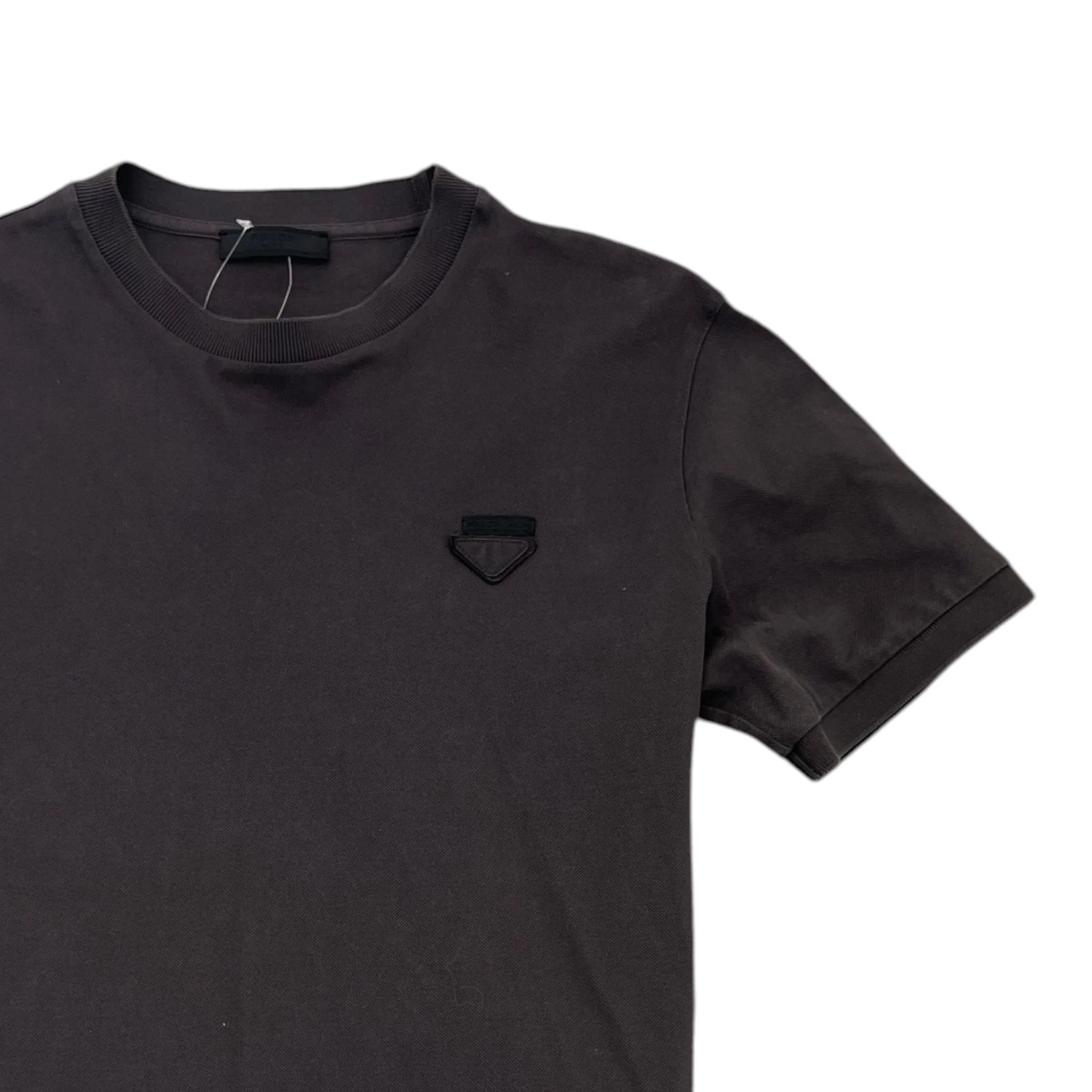 Men's Triangle Logo T-Shirt Grey Size M - Image 3