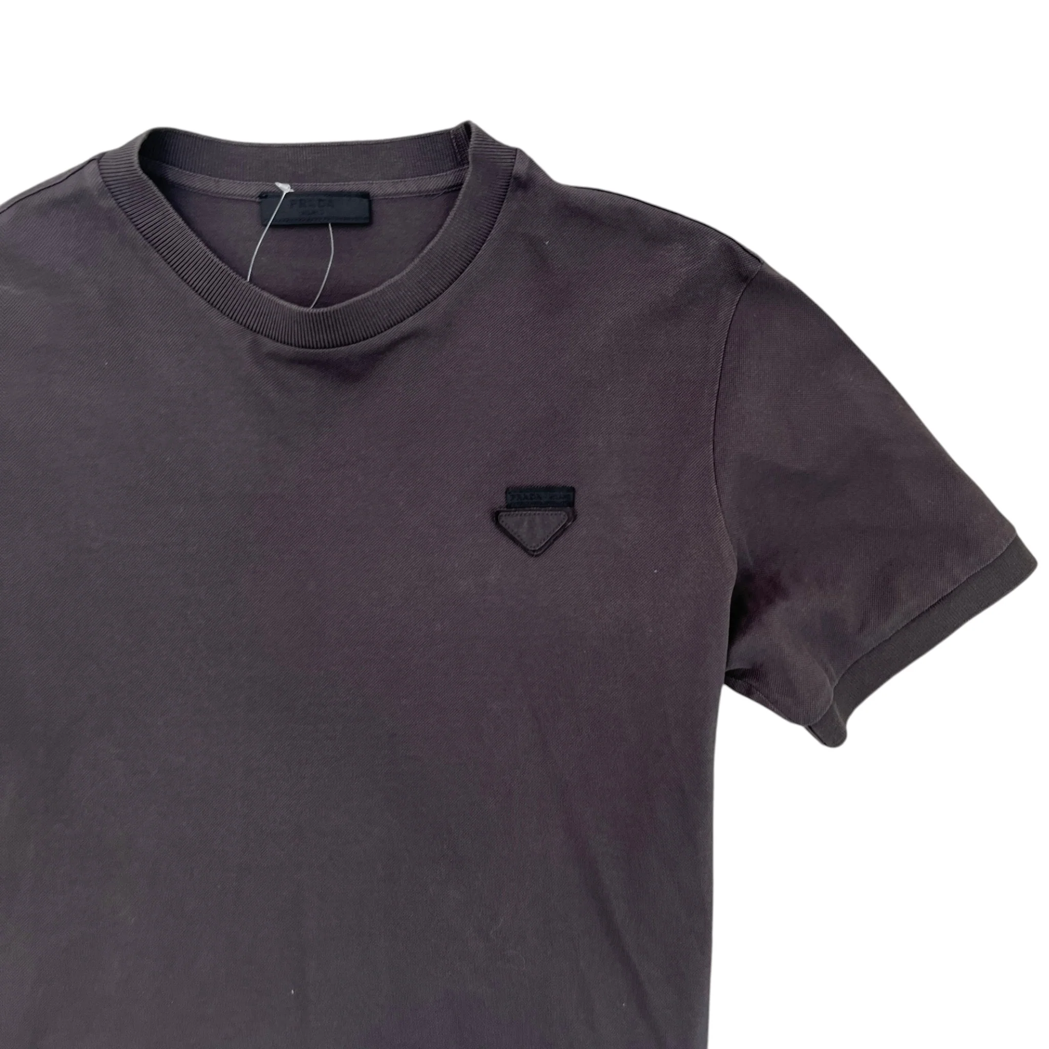 Men's Triangle Logo T-Shirt Grey Size M - Image 5