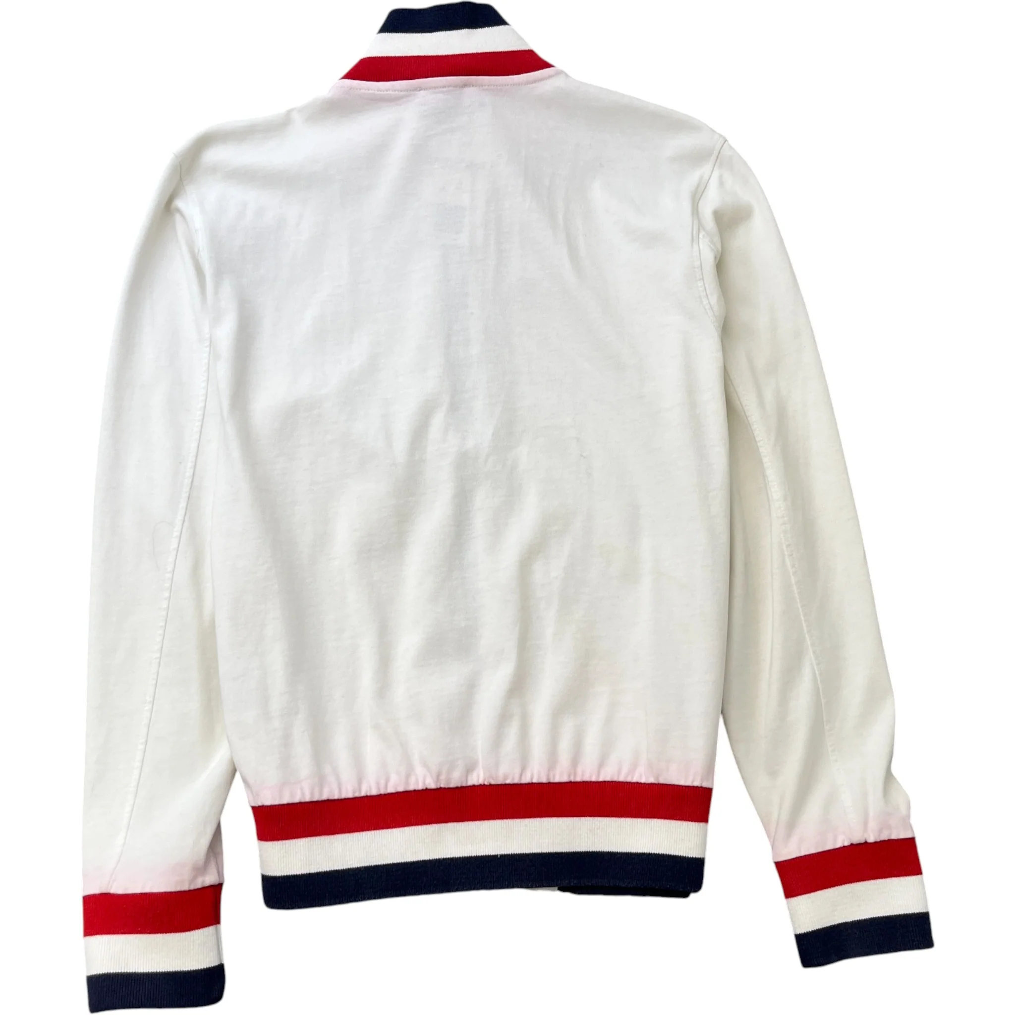 Men's Tricolor Stripe Jacket White Size S - Image 2
