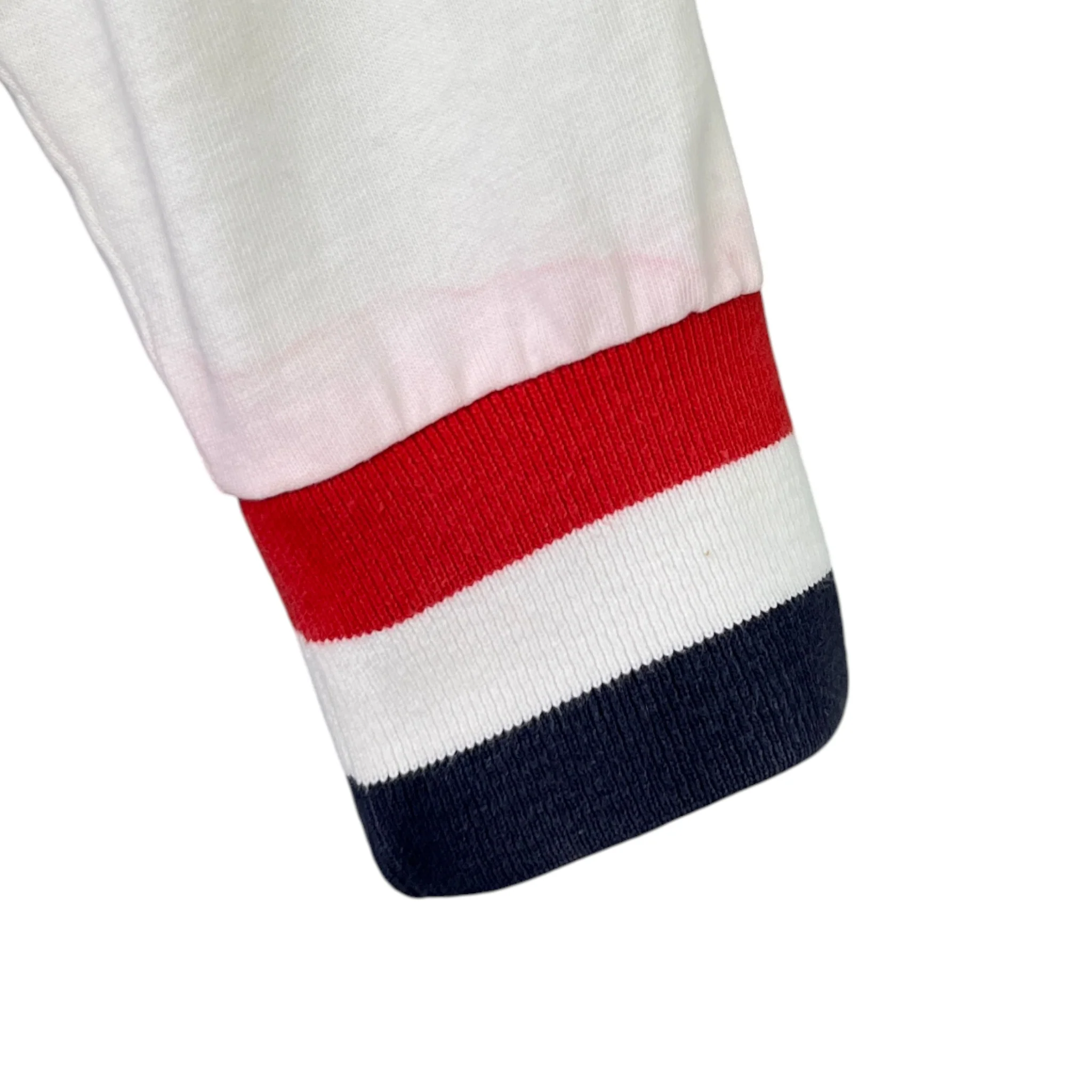 Men's Tricolor Stripe Jacket White Size S - Image 7