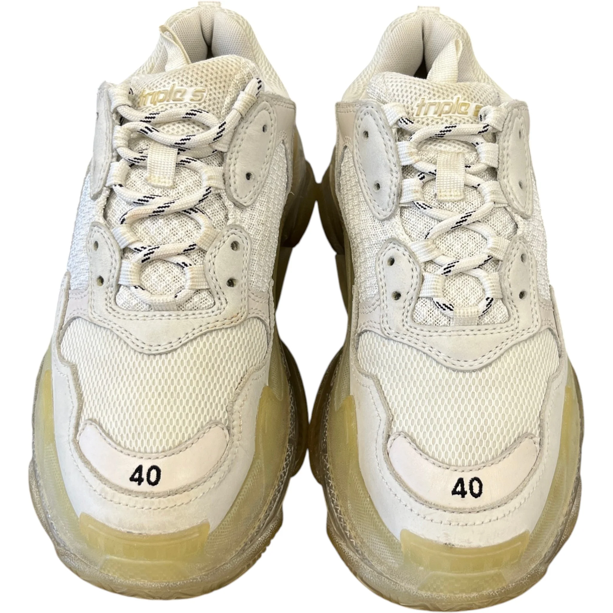 Men's Triple S Low Trainers Beige Size EU 41 / UK 7 - Image 6