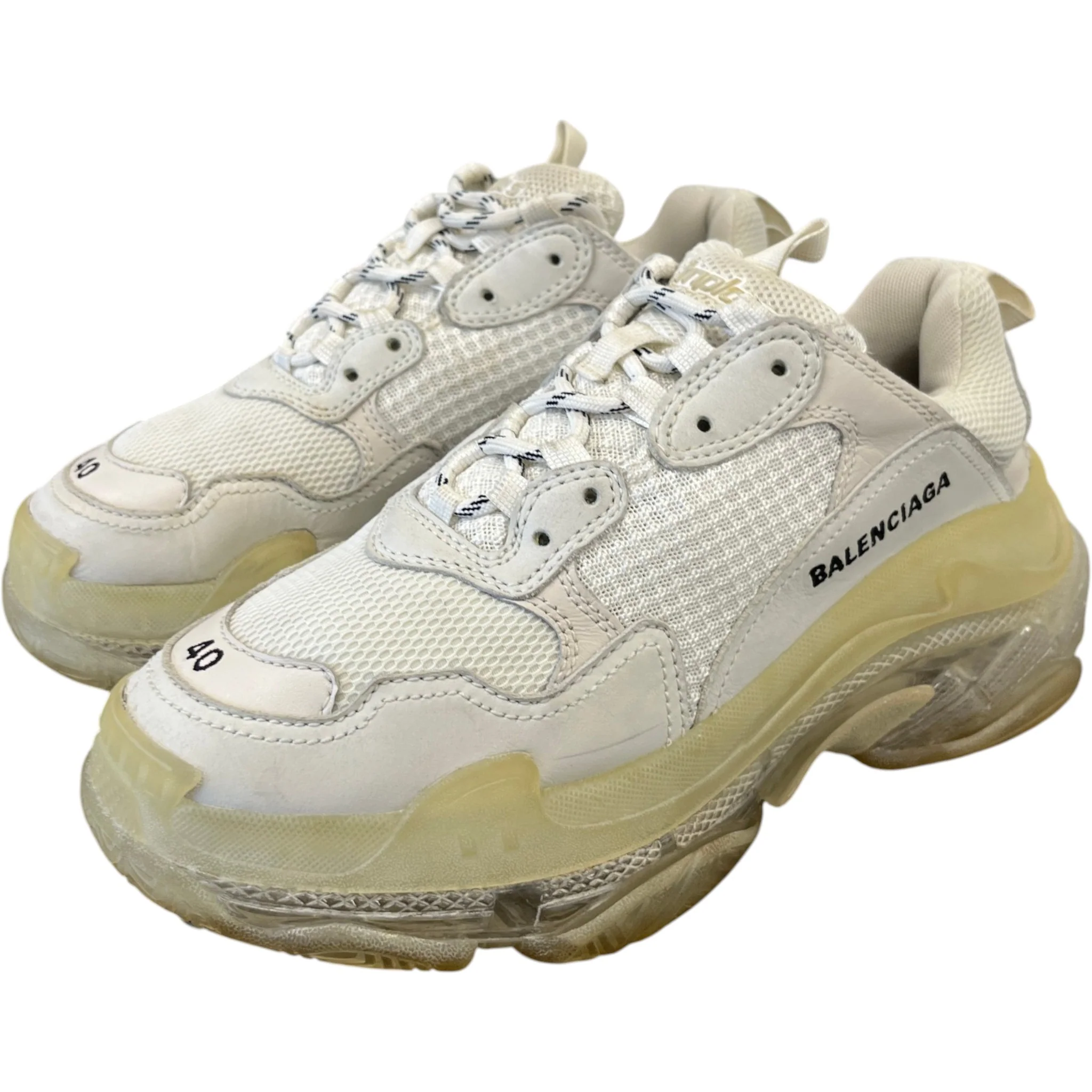 Men's Triple S Low Trainers Beige Size EU 41 / UK 7 - Image 9