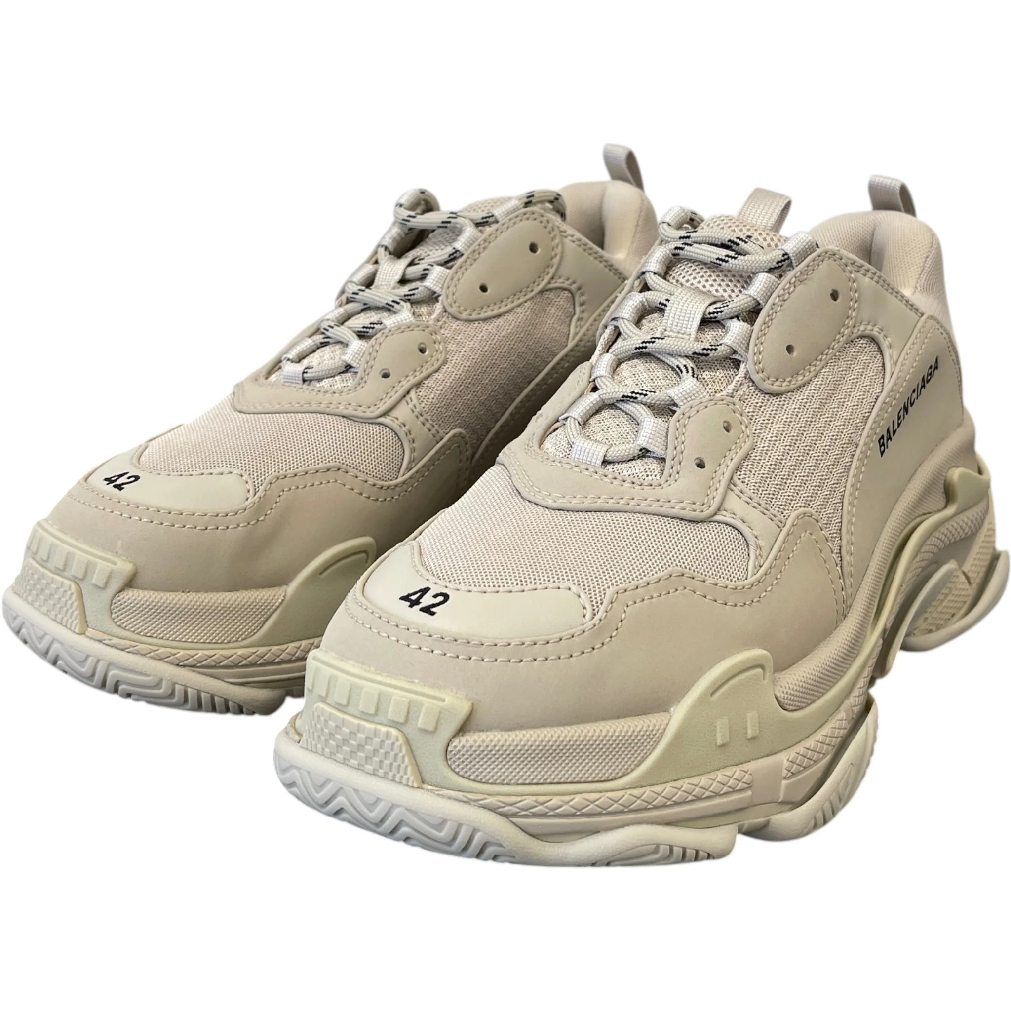 Men's Triple S Low Trainers Beige Size EU 42 / UK 8 - Image 9