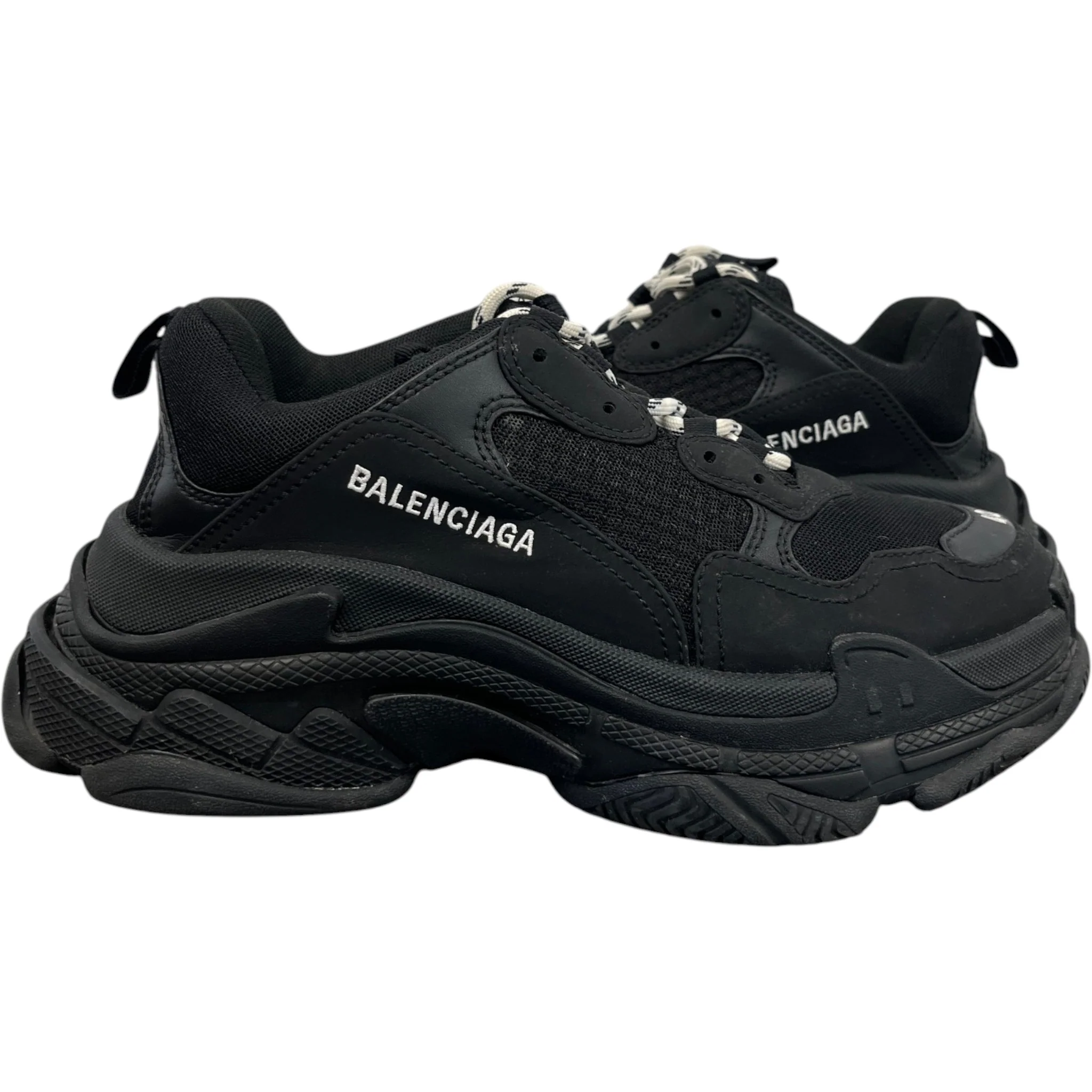 Men's Triple S Low Trainers Black Size EU 40 / UK 6 - Image 3