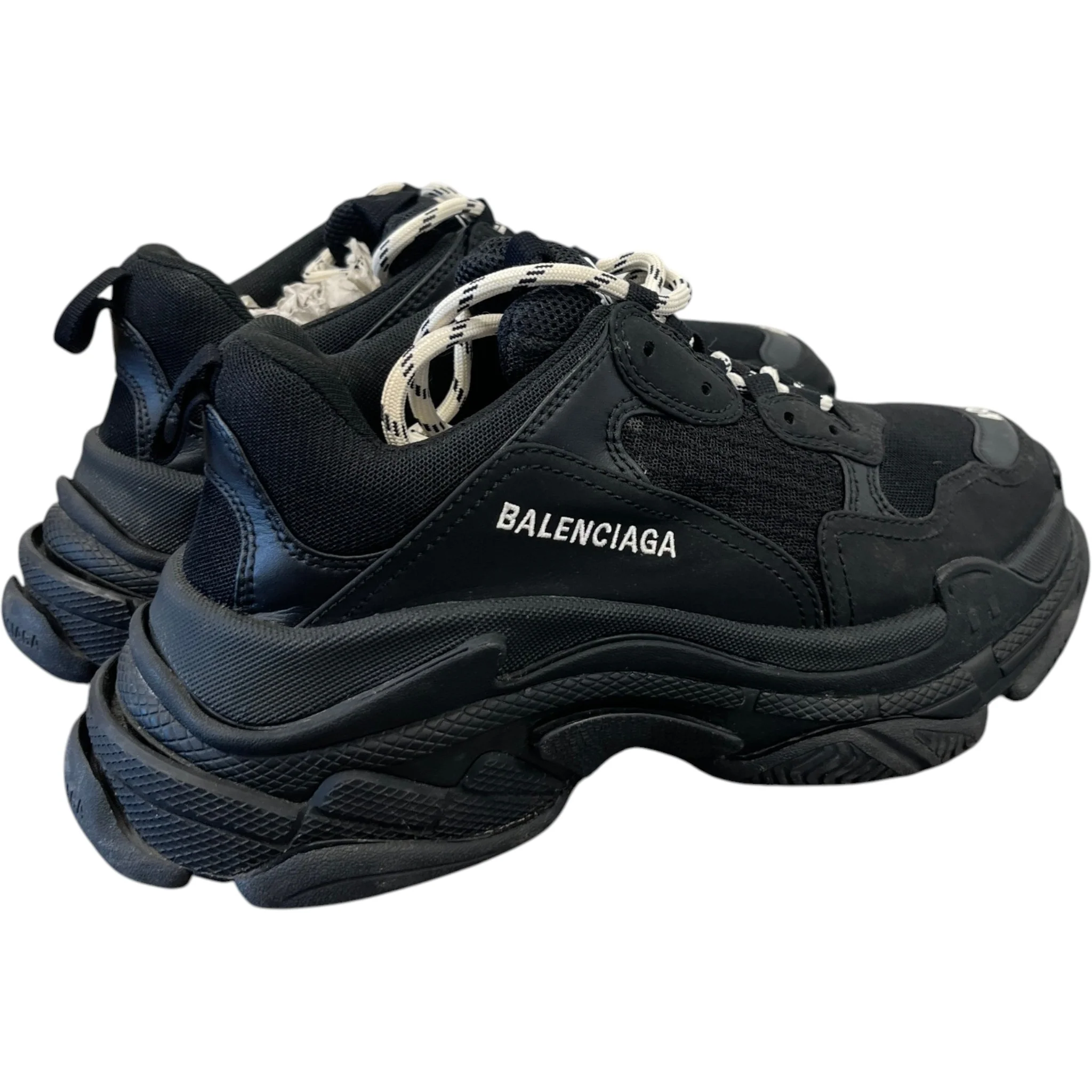 Men's Triple S Low Trainers Black Size EU 40 / UK 6 - Image 8